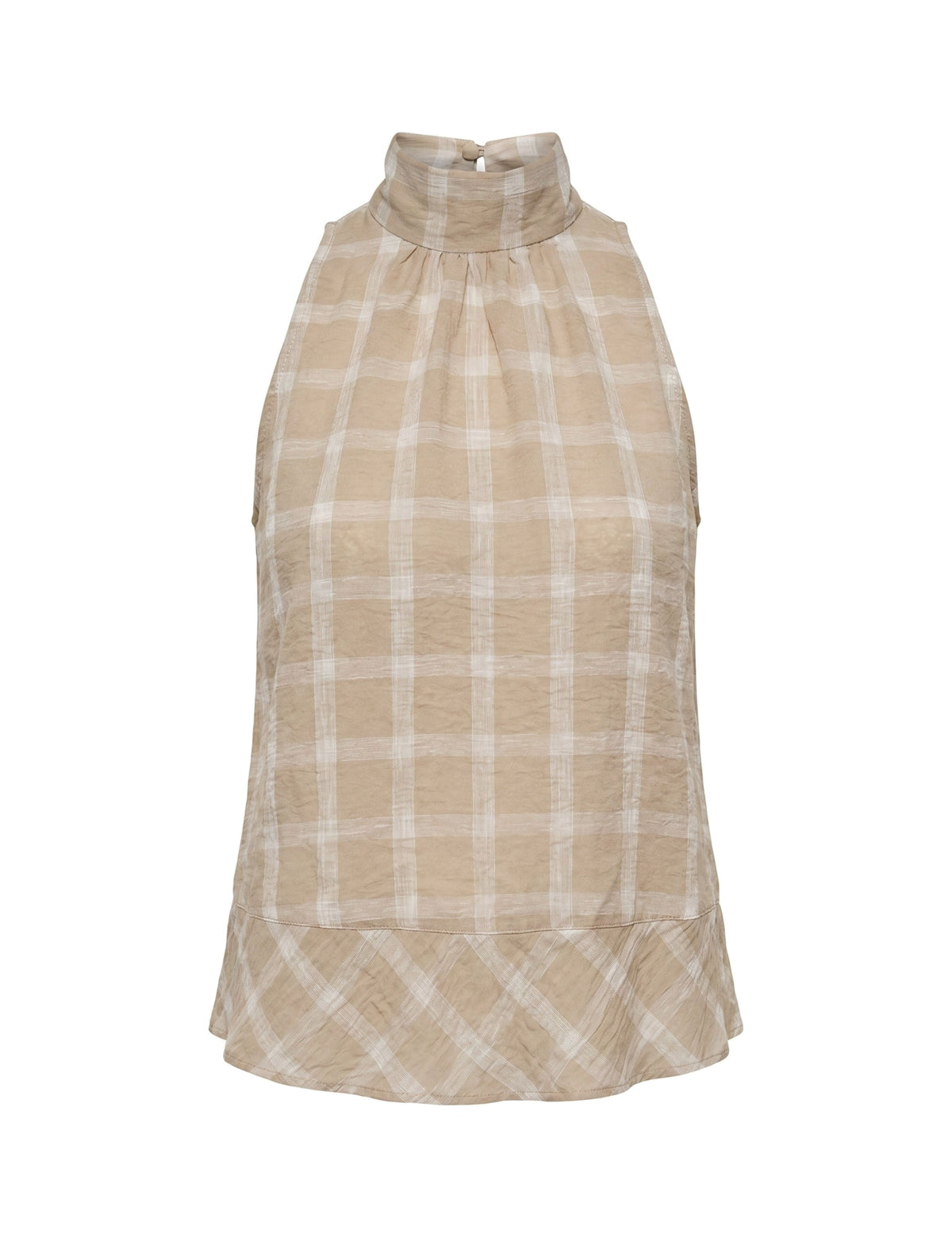 Blusa Alexandra Xadrez Bege