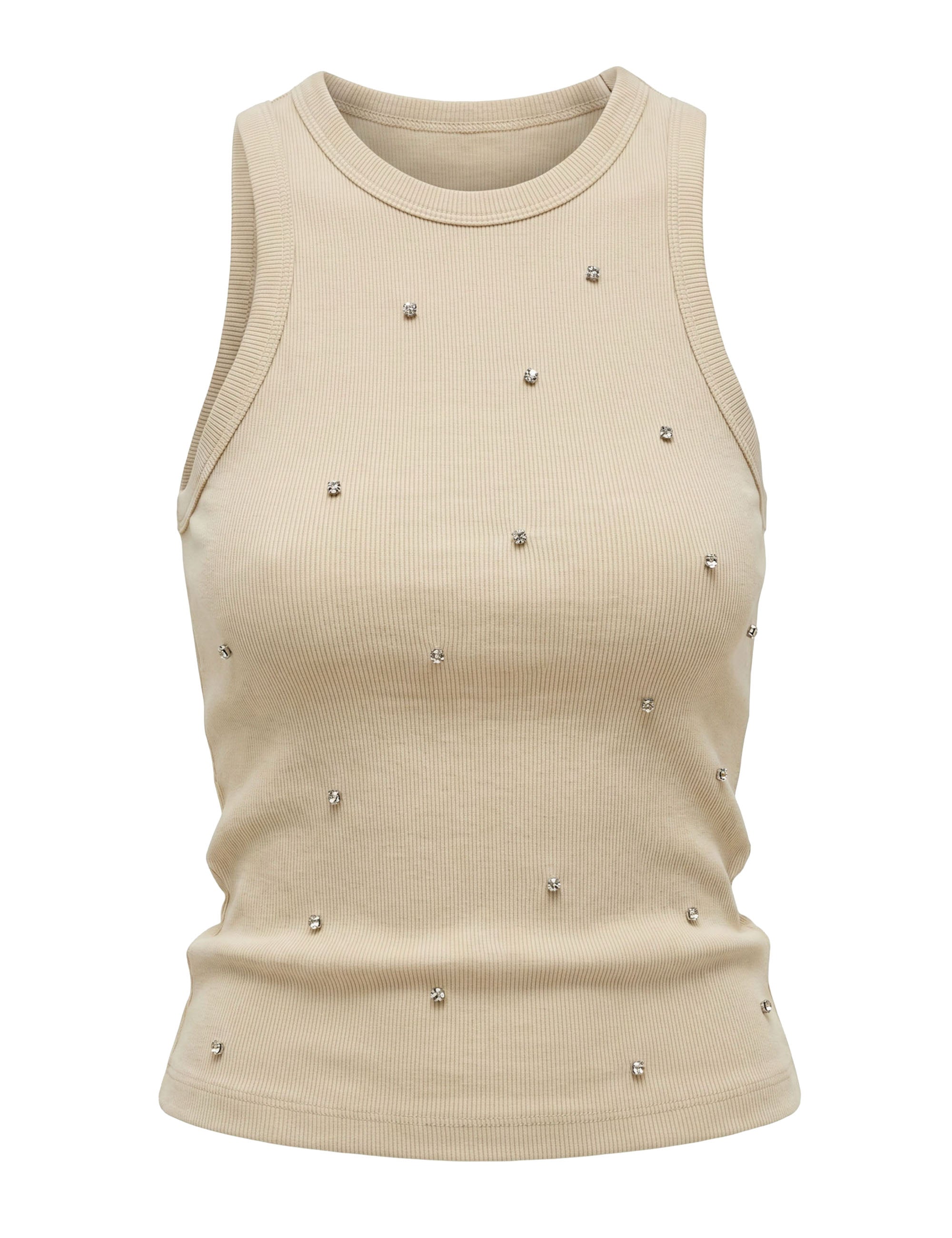 Blusa Shine Canelada Areia