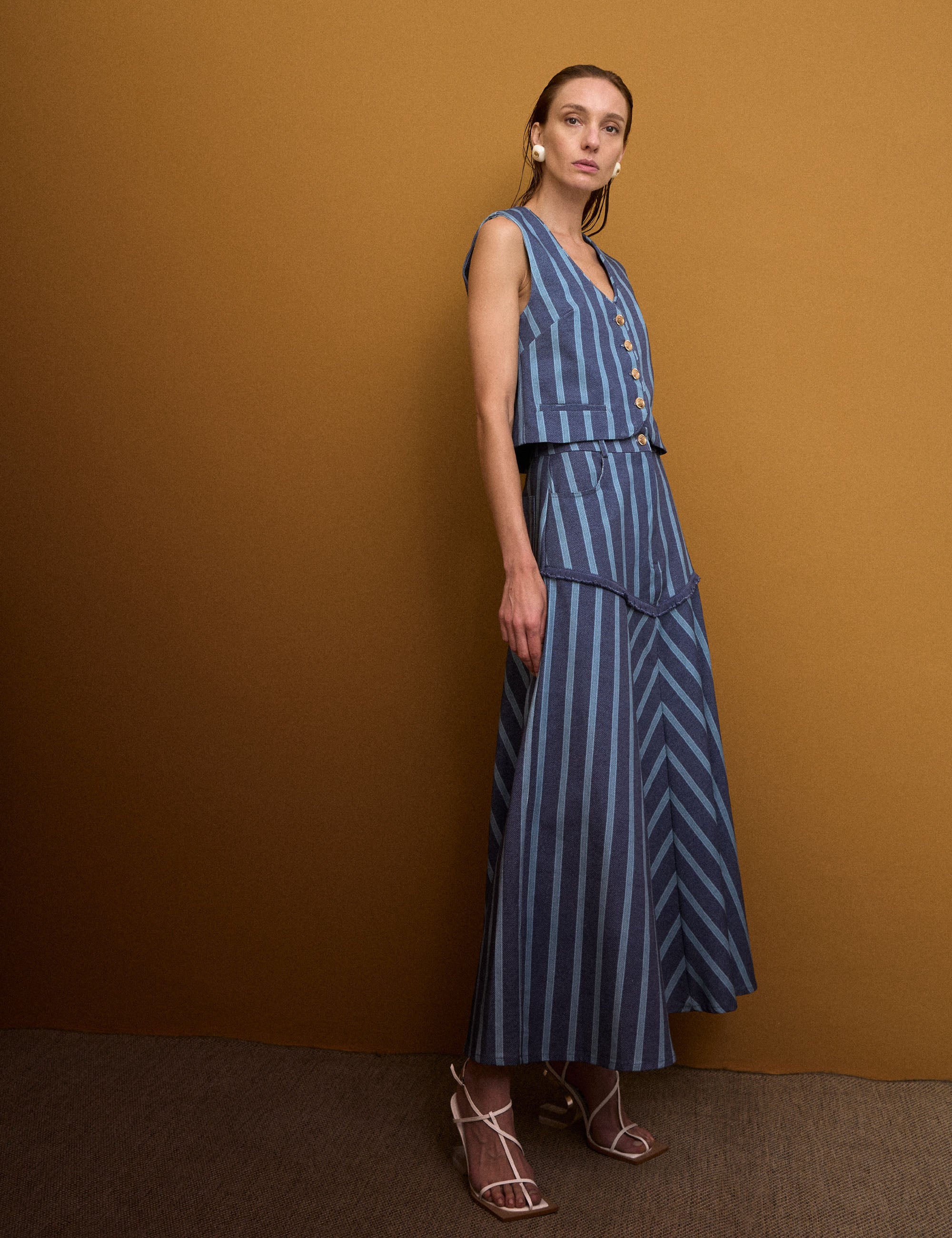 Saia Isabella Listra Azul