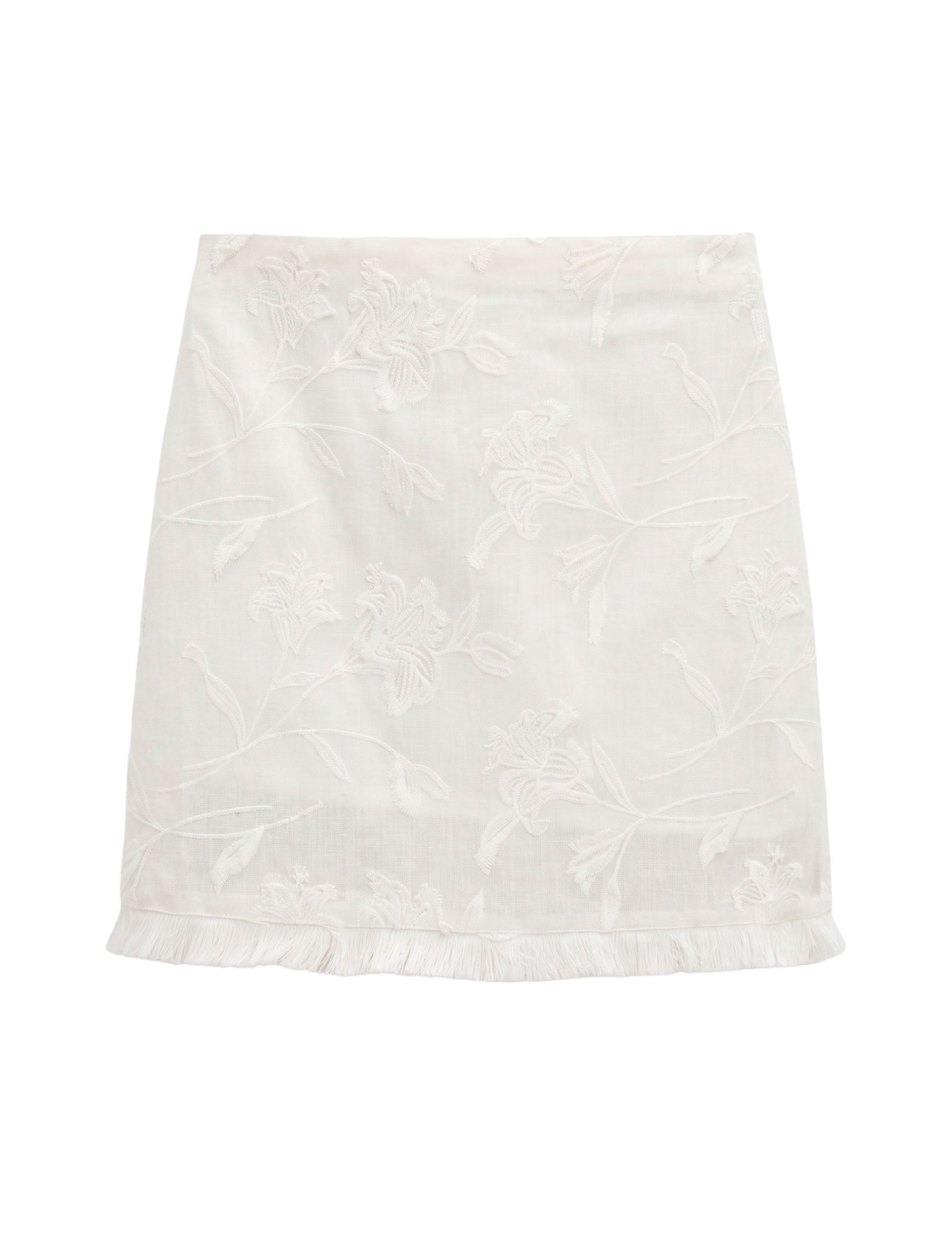 Saia Lila Bordada Off White