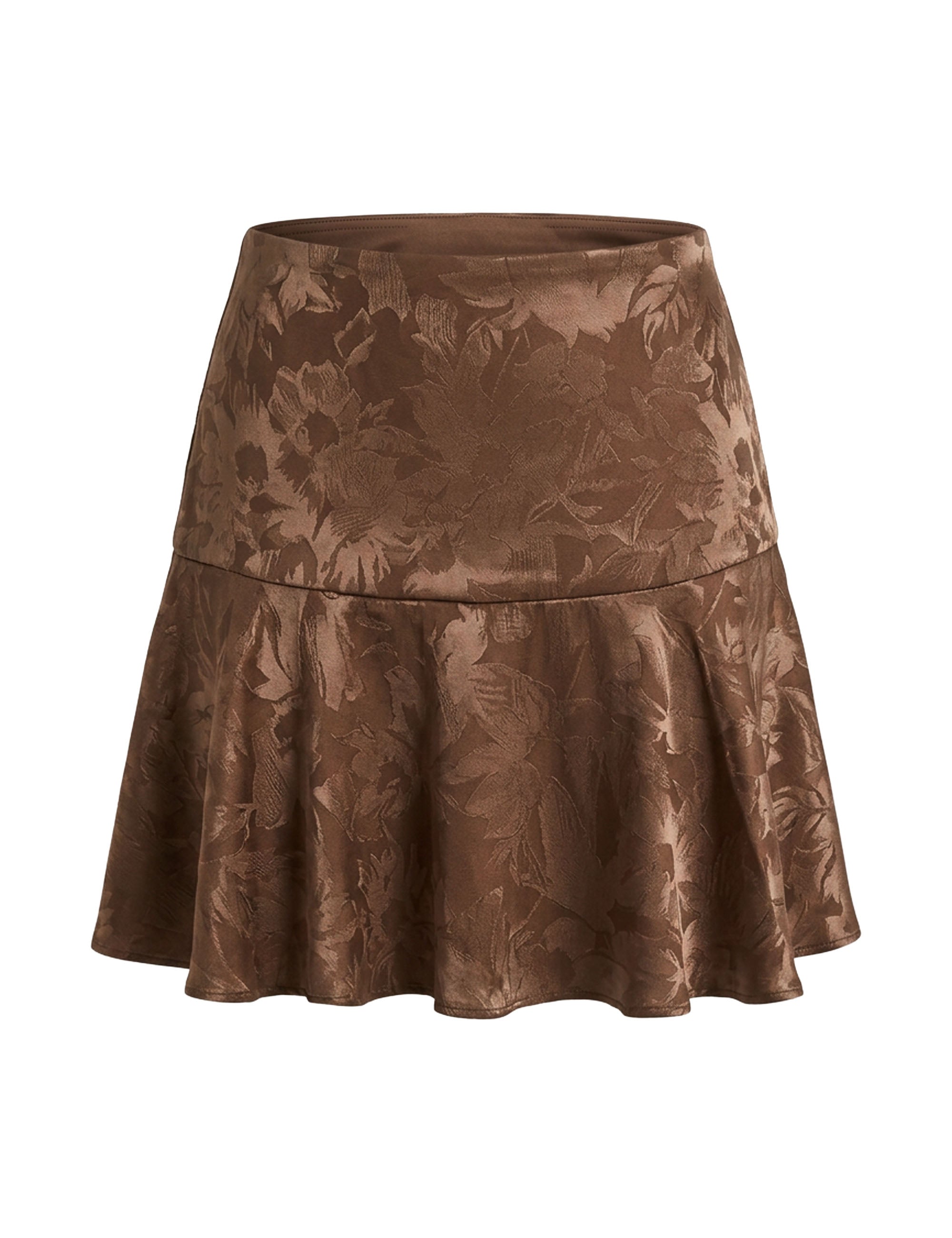 Saia Pietra Jacquard Marrom