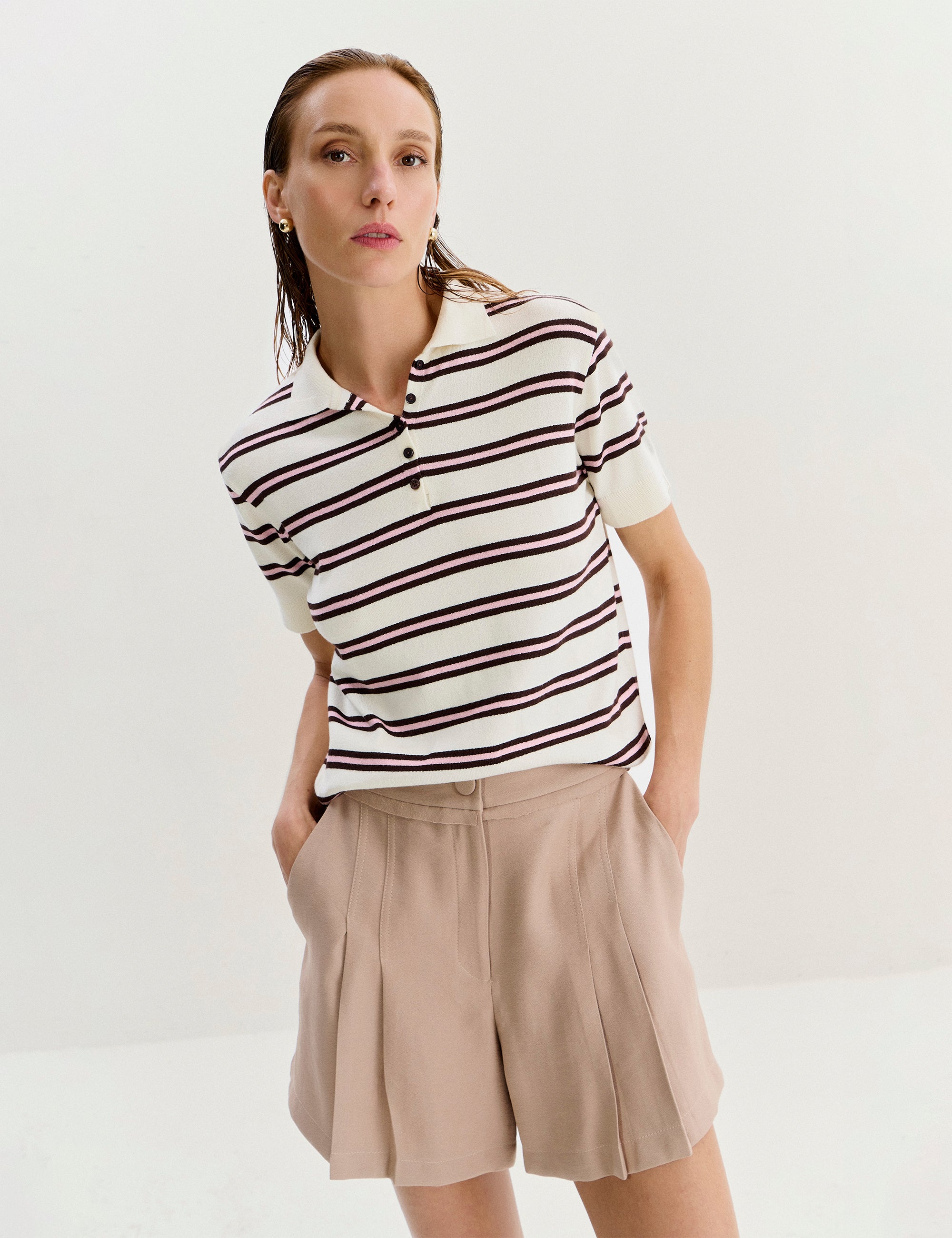 Shorts Chiara Viscose Bege