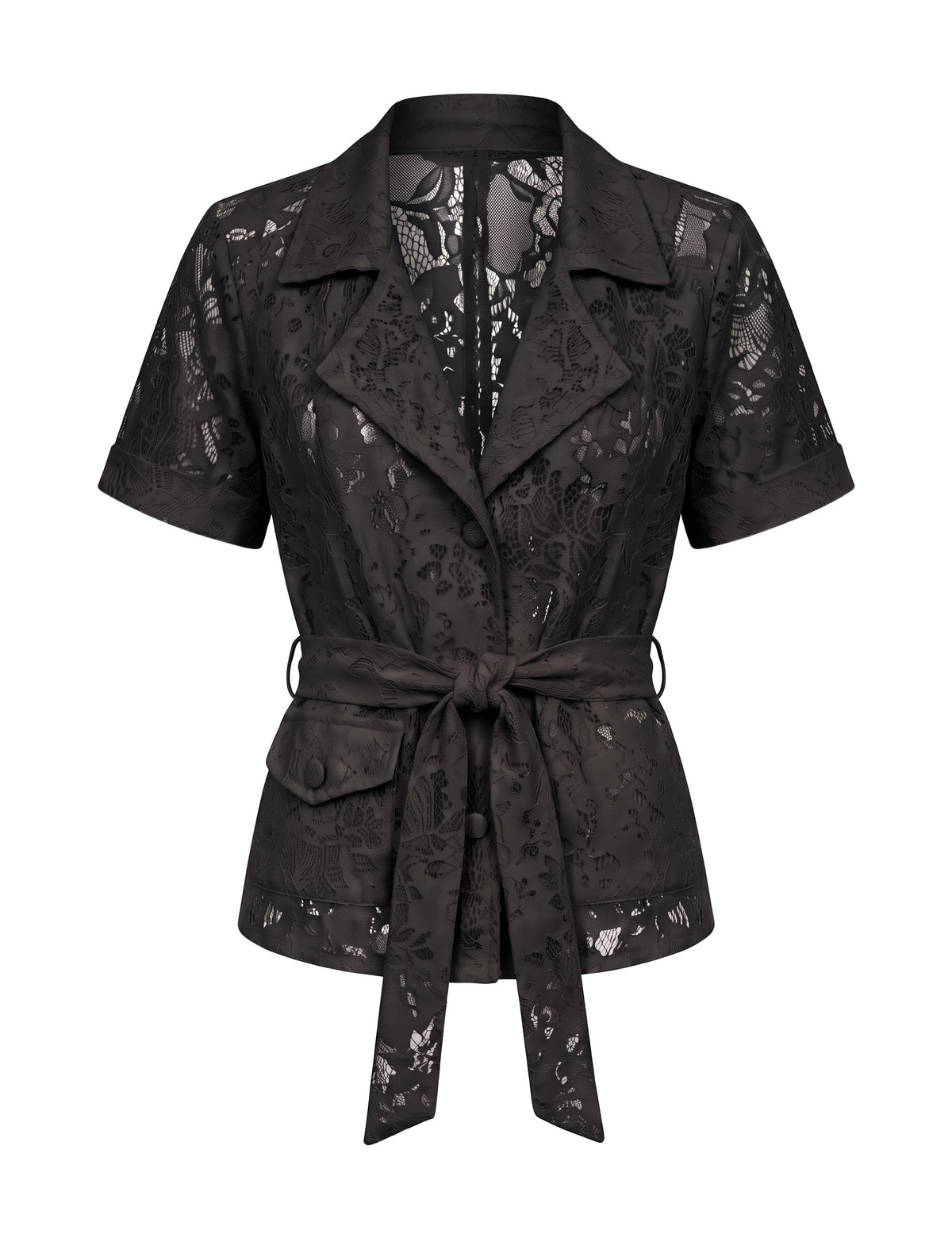 Casaqueto Renda Preto