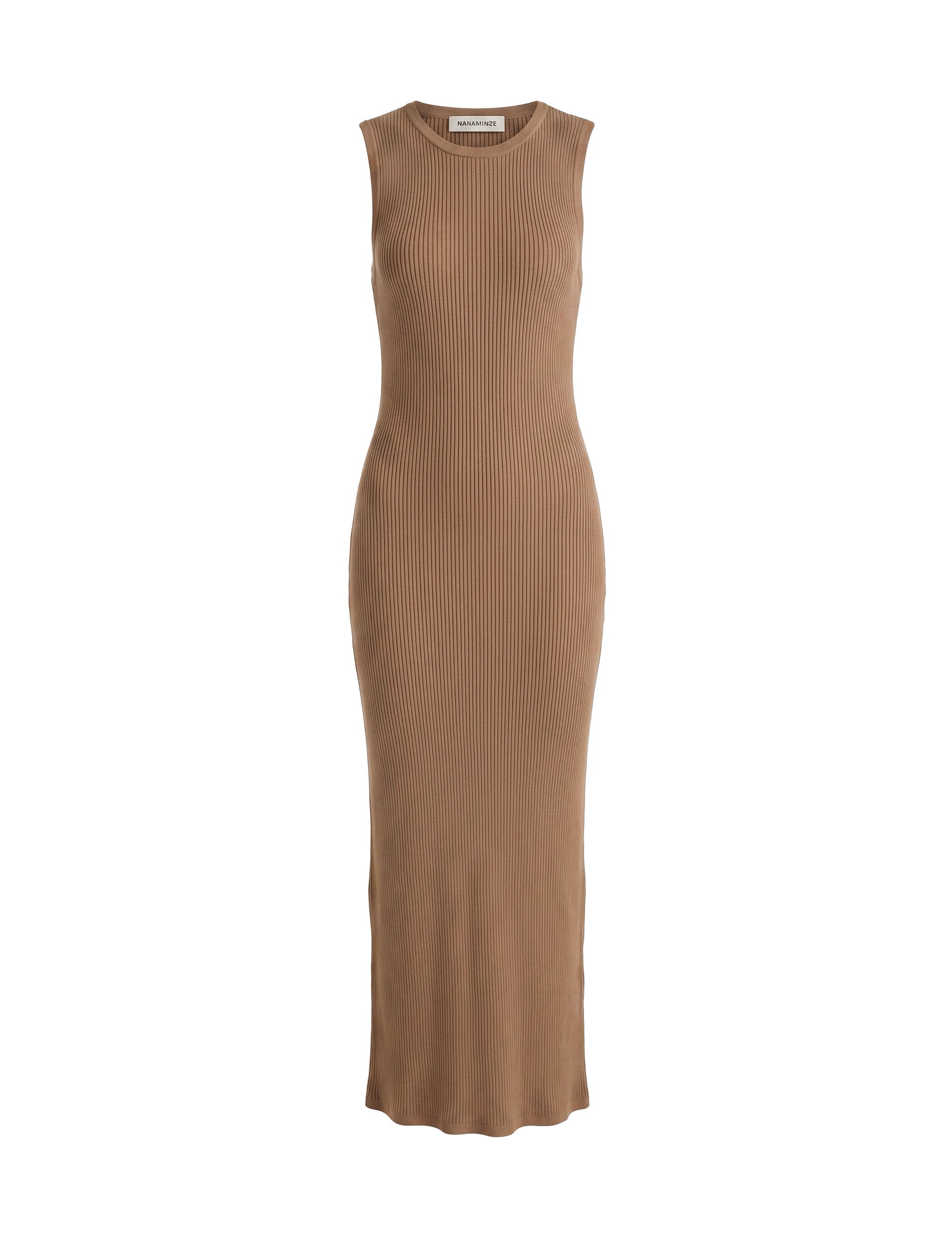 Vestido Cibele Tricot Camelo
