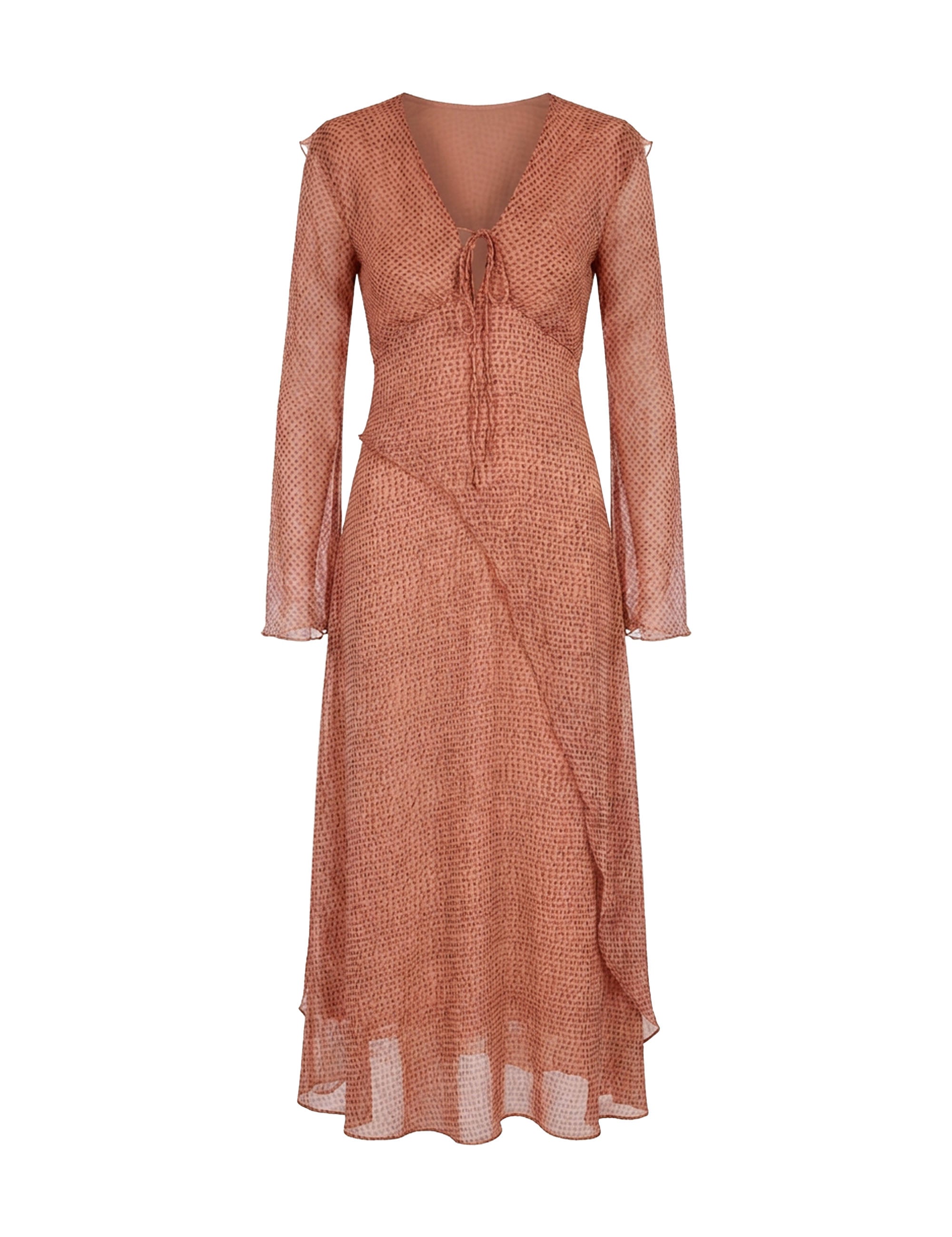 Vestido Aline Chiffon Pessego