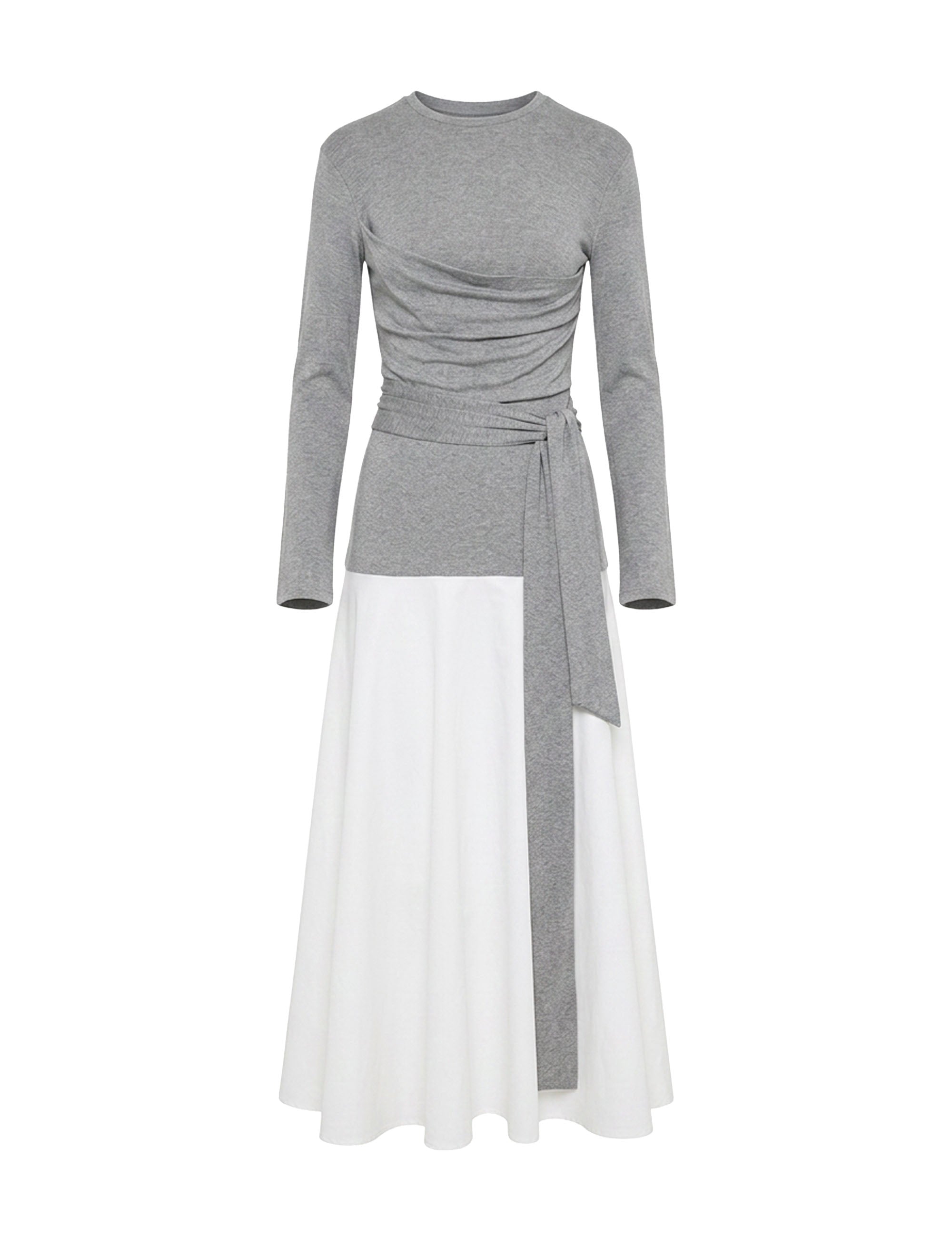 Vestido Claire Malha Cinza Mescla