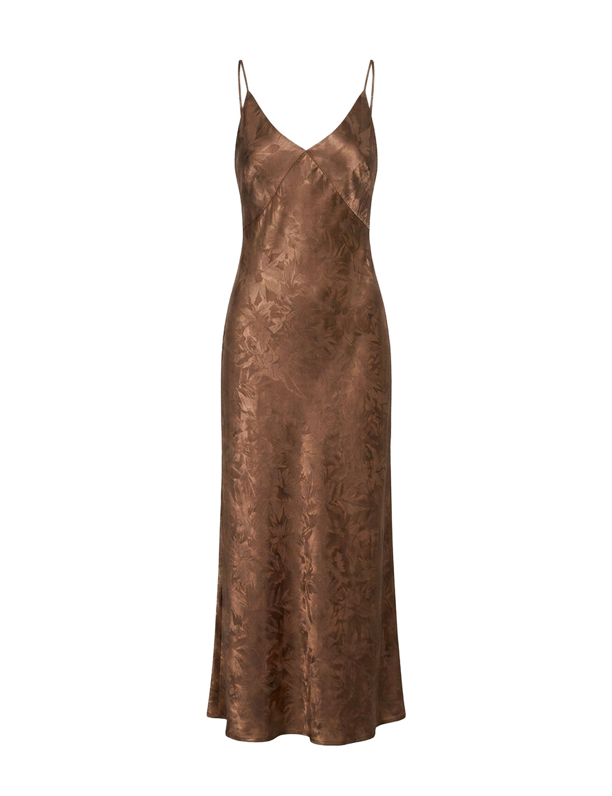 Vestido Lace Jacquard Marrom