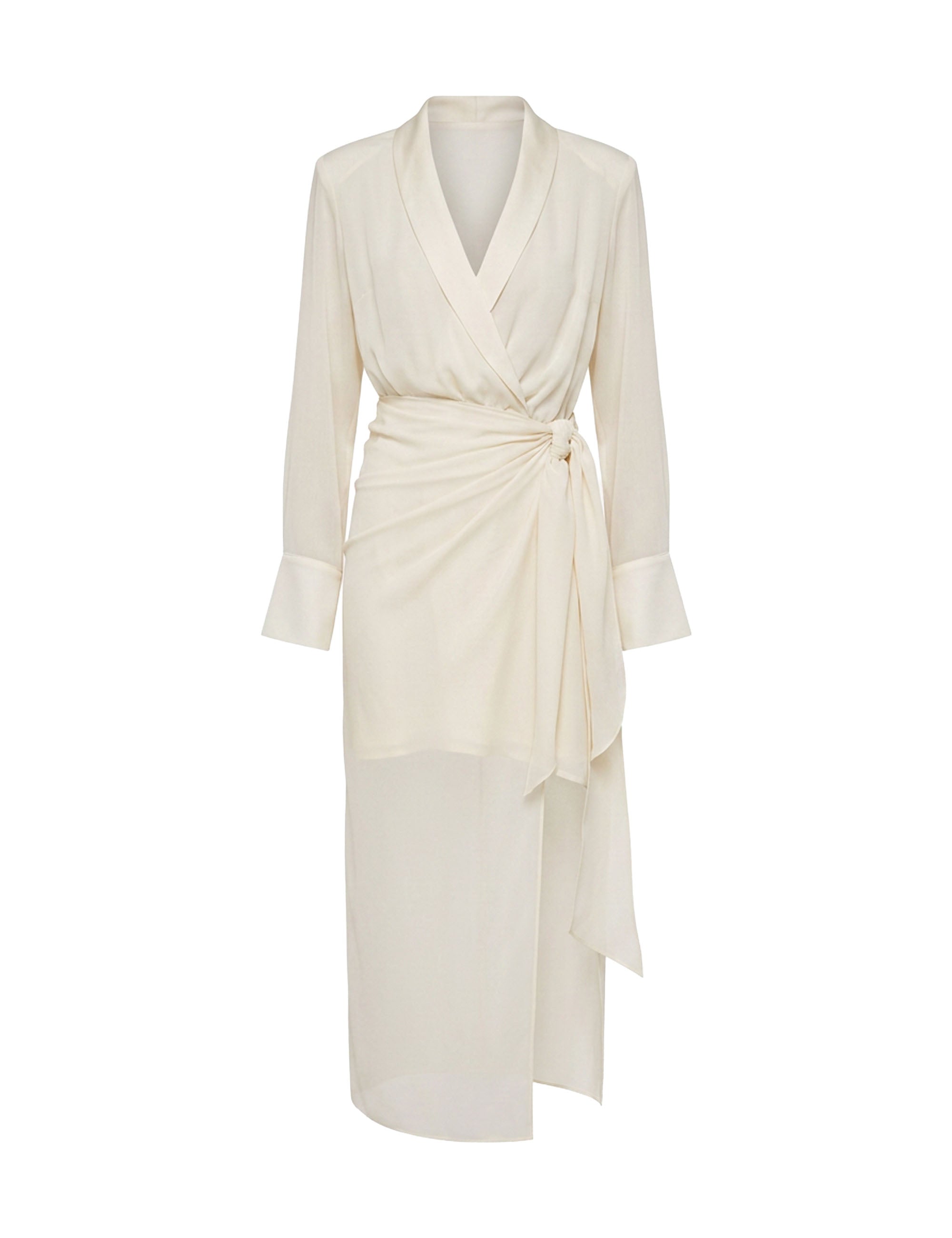 Vestido Lille Crepe Marfim