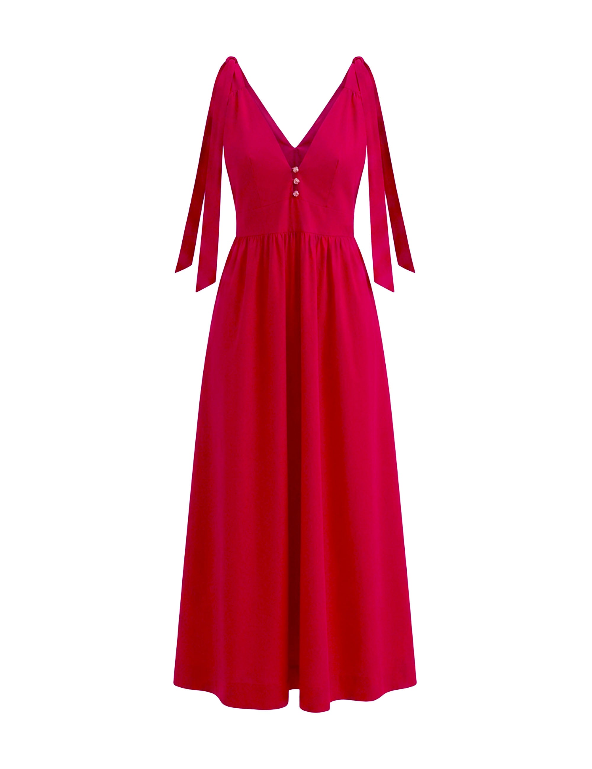 Vestido Marilia Tricoline Vermelho