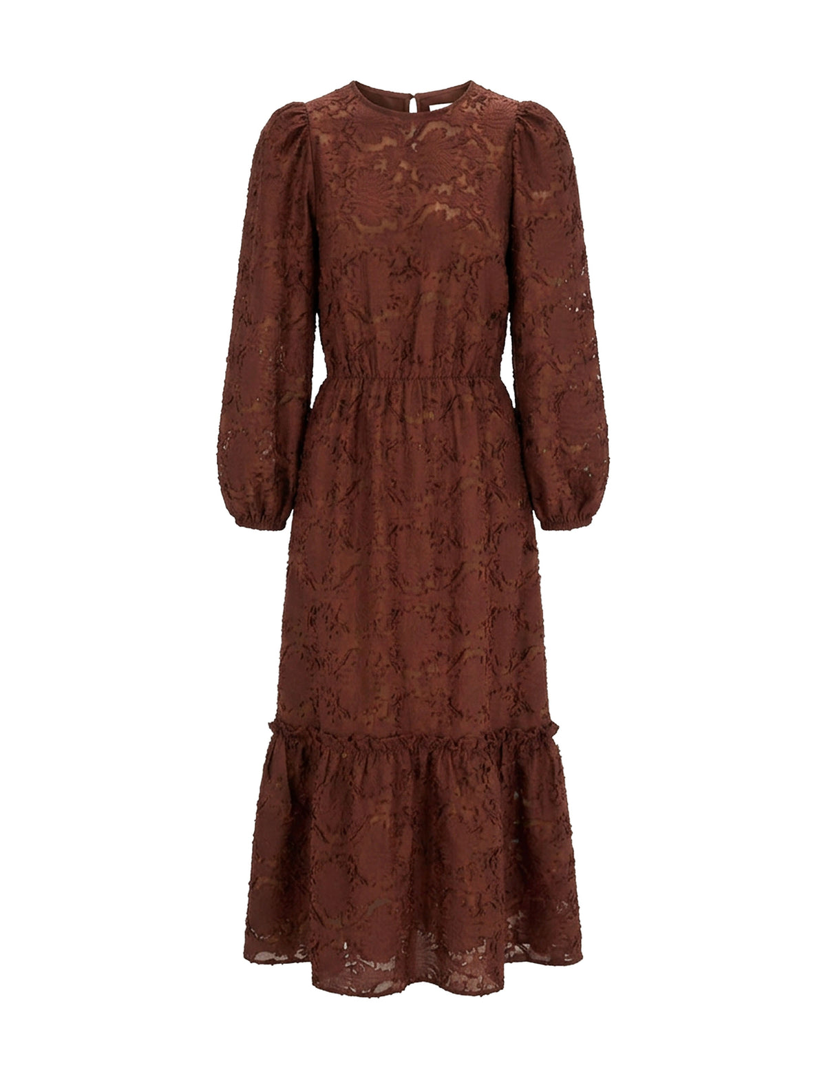 Vestido Saskia Jacquard Marrom