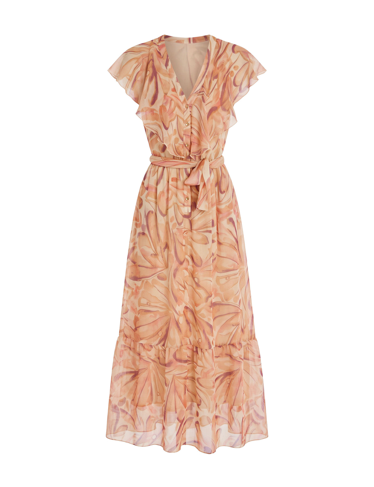 Vestido Borboleta Chiffon Rose