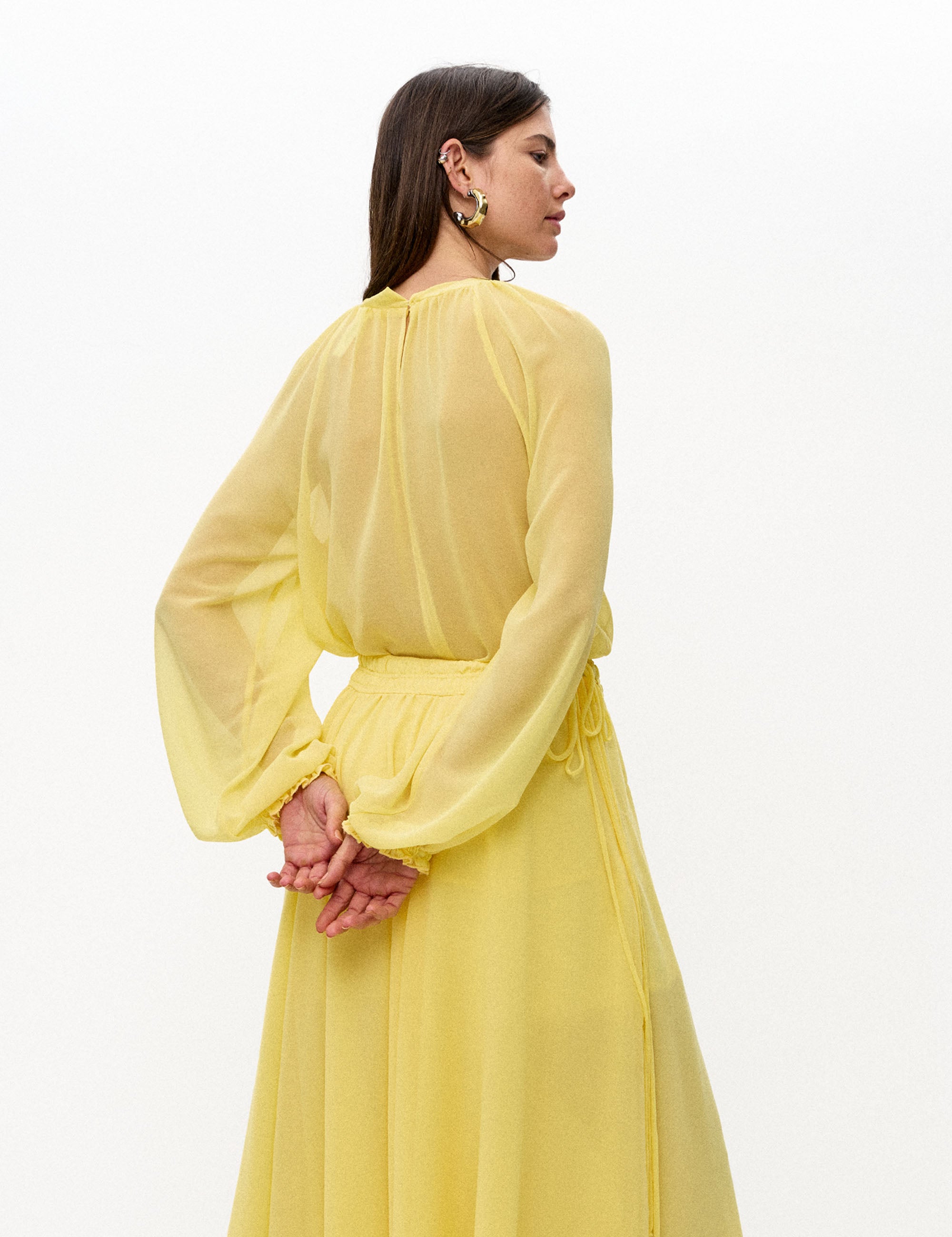 Bata Gabriela Chiffon Amarelo