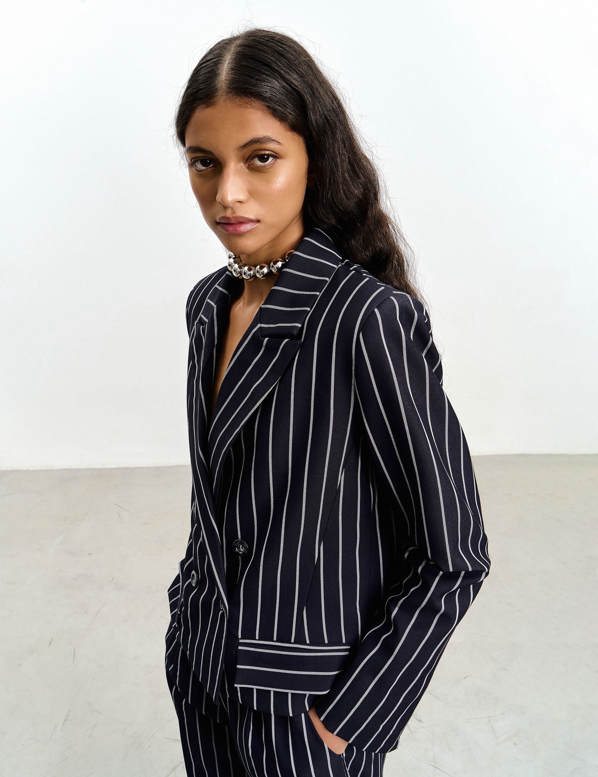 Blazer Alessa Risca Marinho