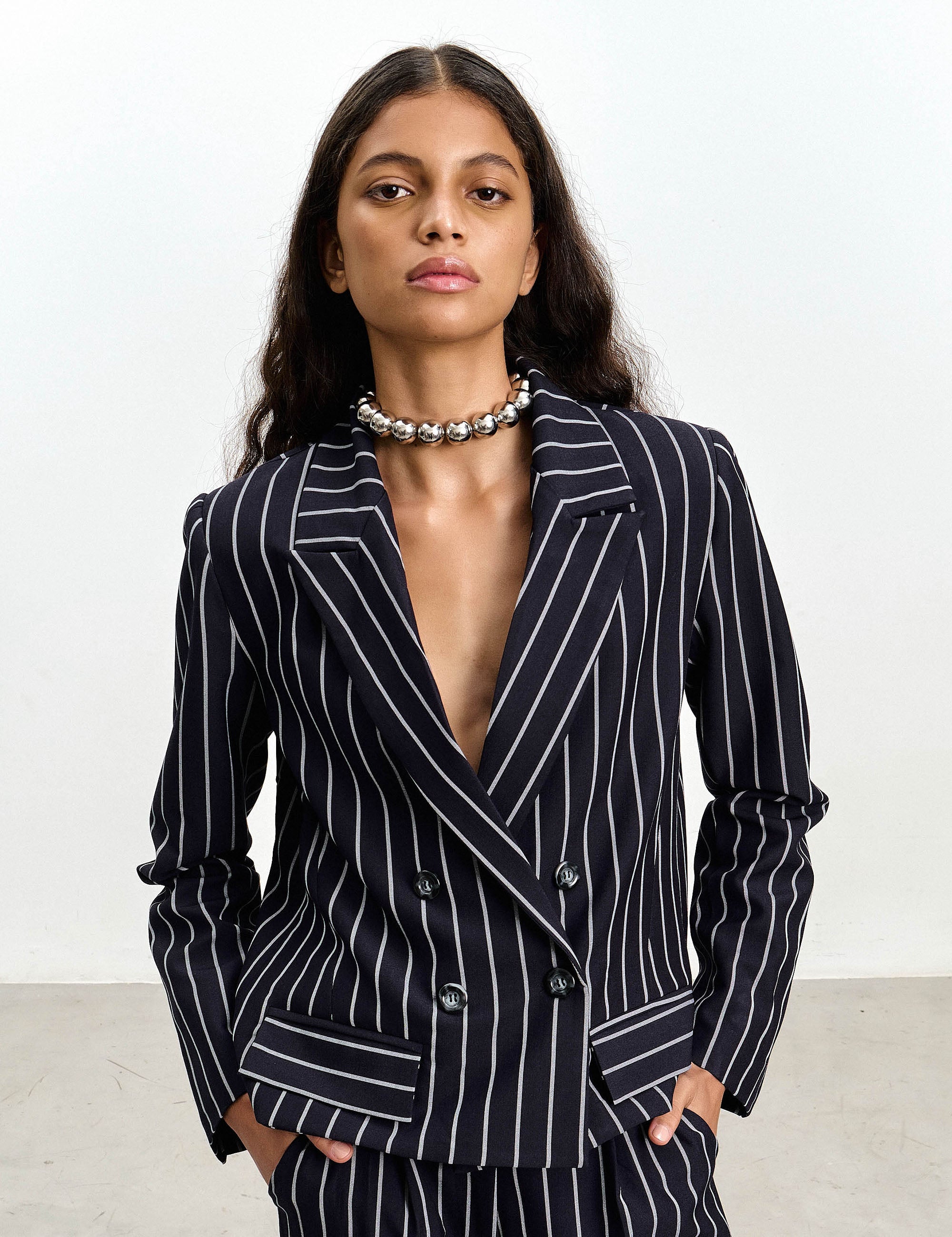 Blazer Alessa Risca Marinho