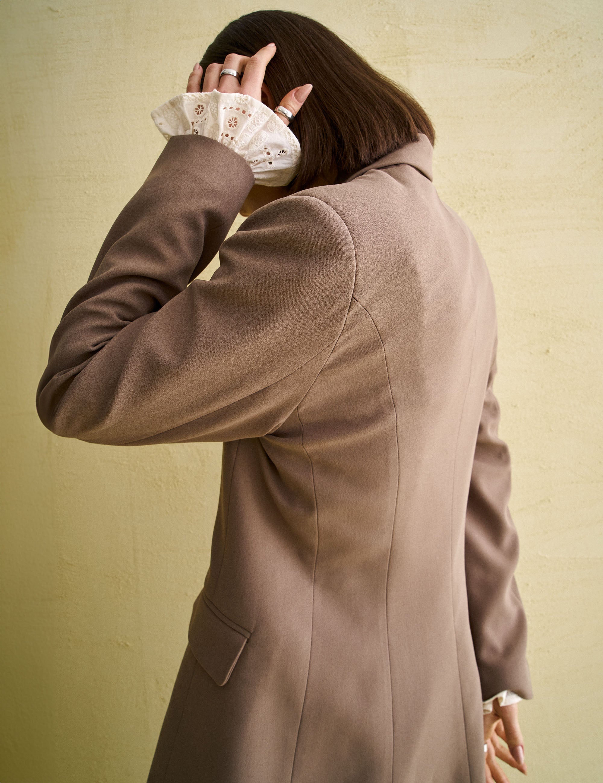 Blazer Anastácia Acetinada Taupe