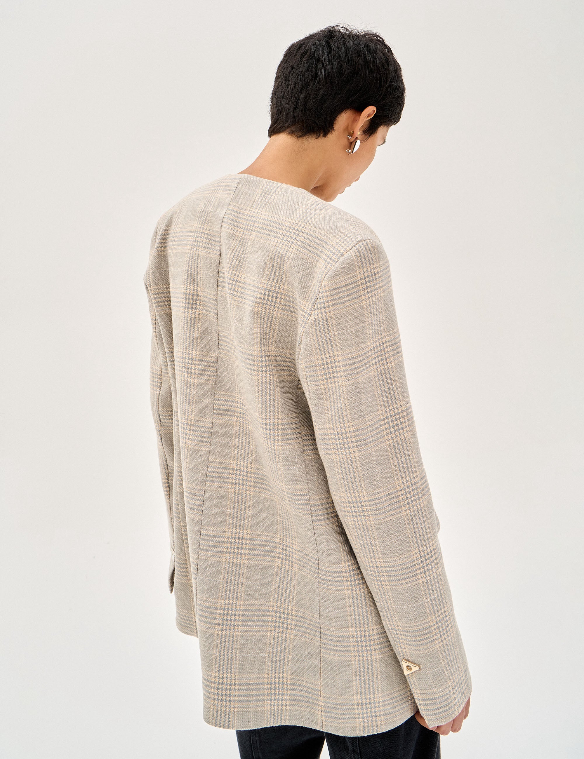 Blazer Beka Xadrez Cinza