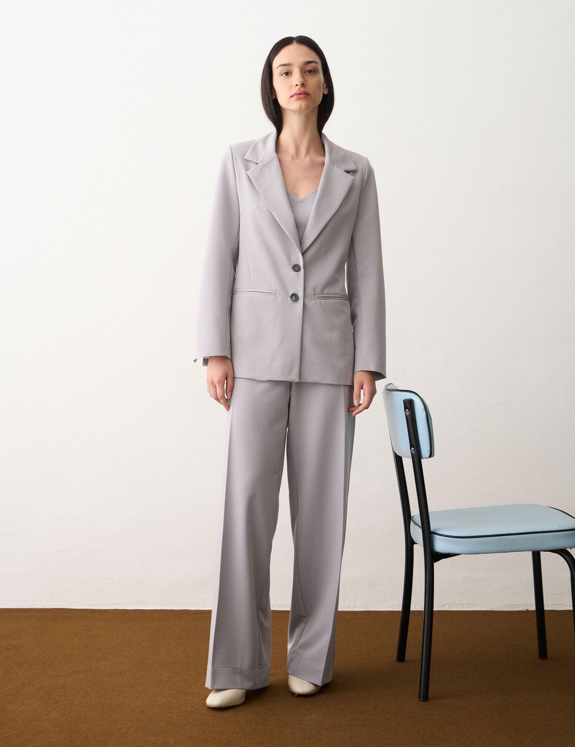 Blazer Melany Alfaiataria Cinza