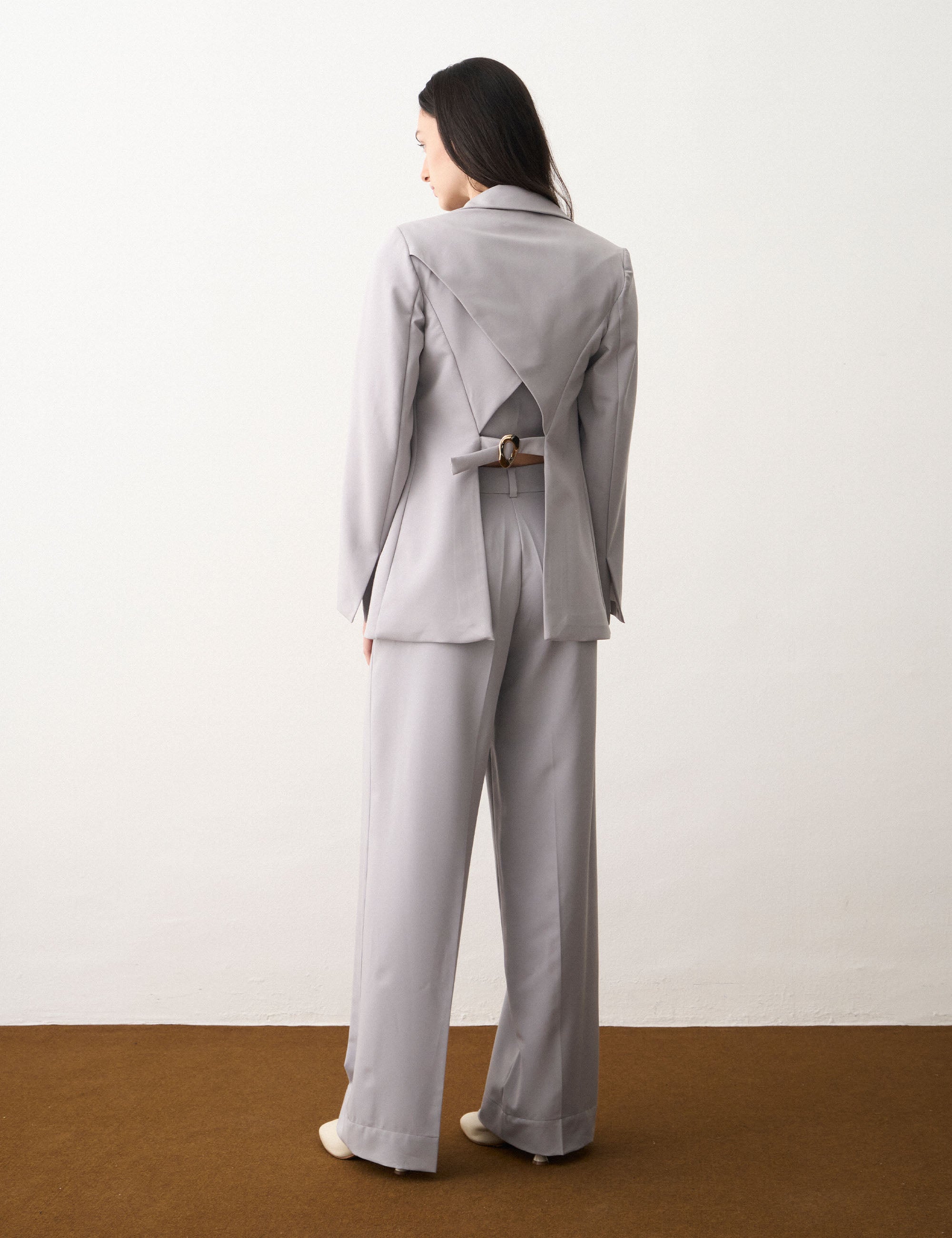 Blazer Melany Alfaiataria Cinza