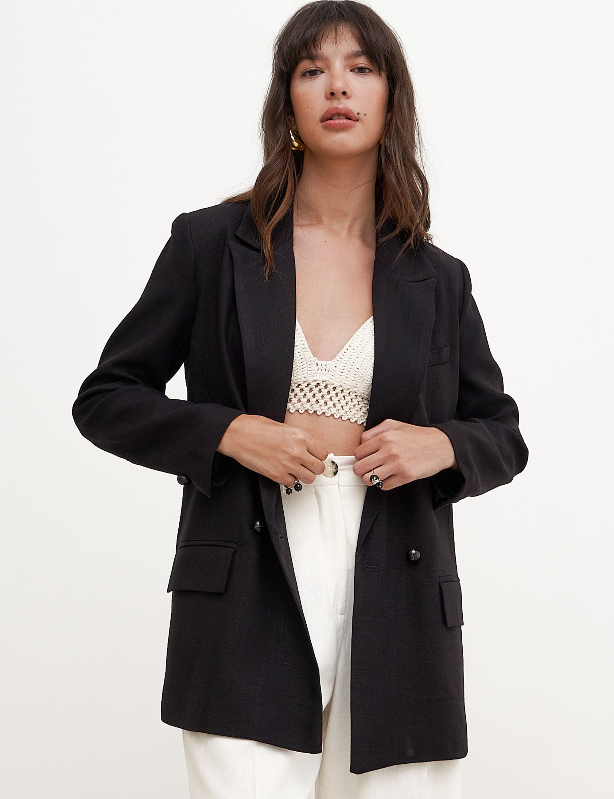 Blazer Camille Viscose Preto