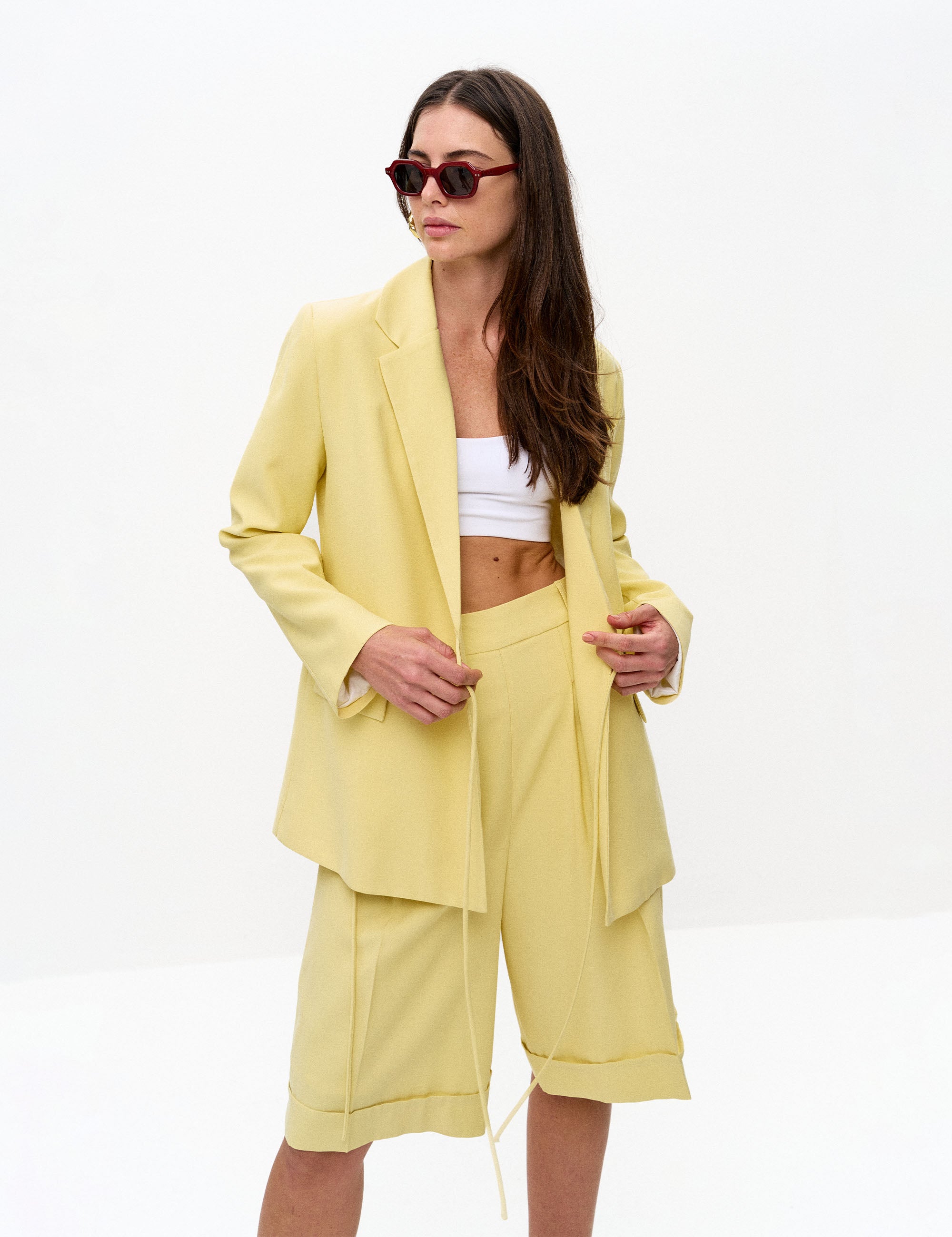 Blazer Charlotte Crepe Amarelo