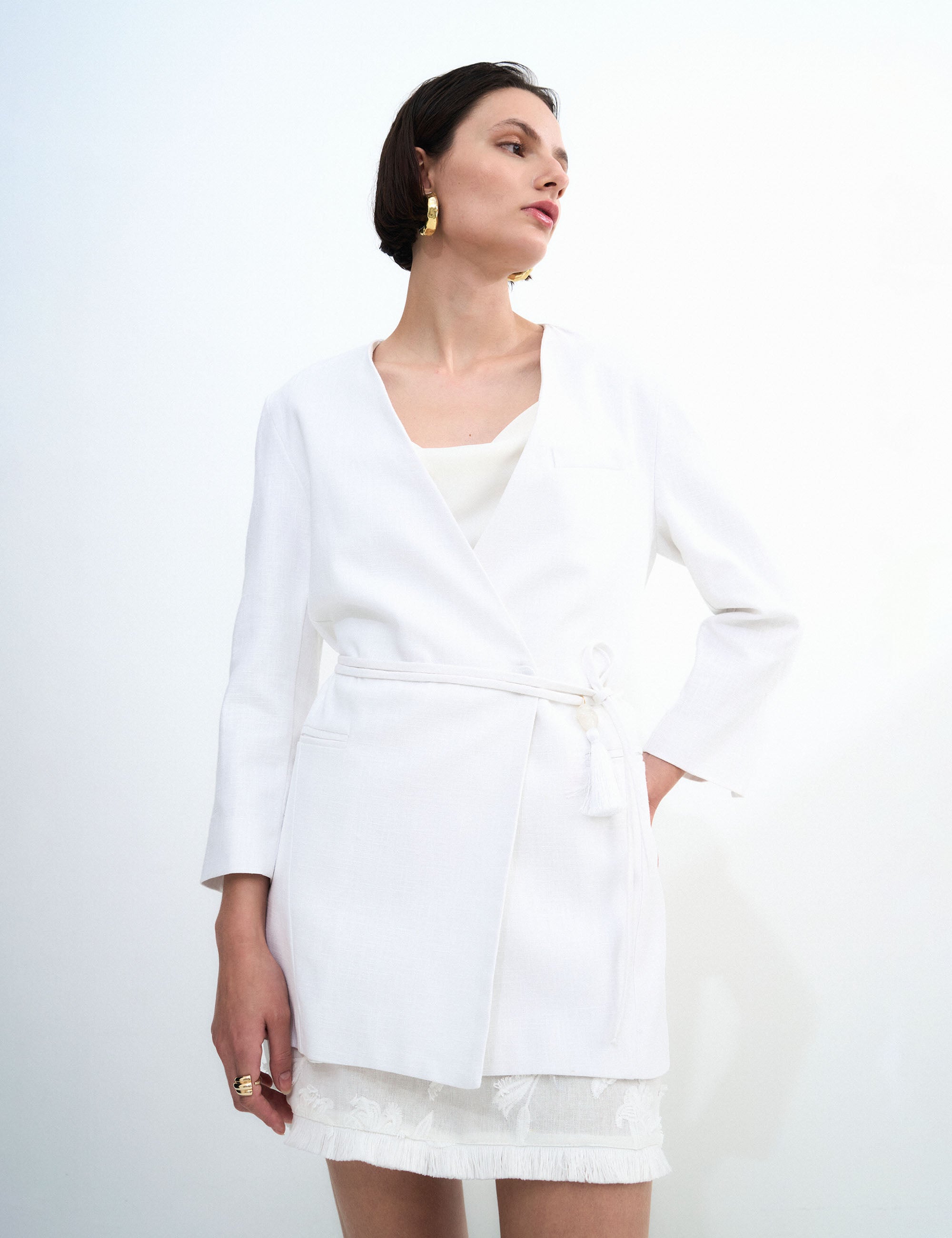 Blazer Diana Alfaiataria Off White