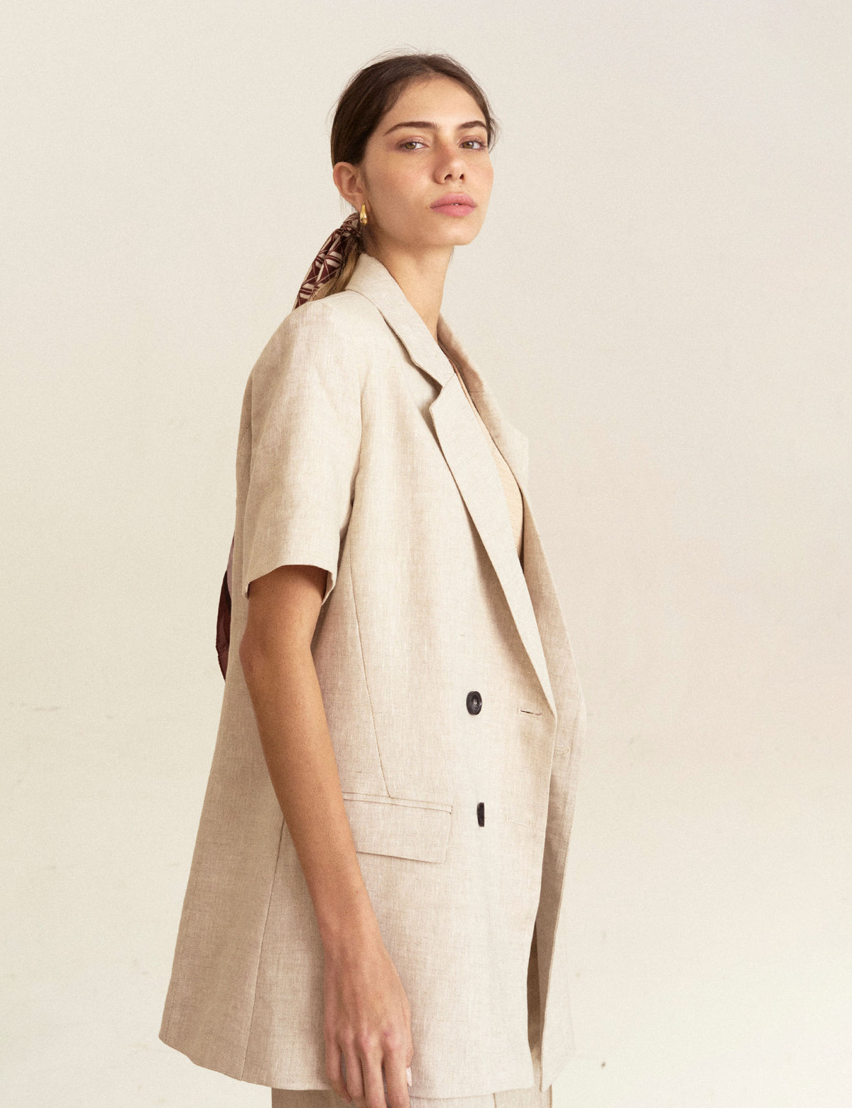 Blazer Evelyn Linho Natural