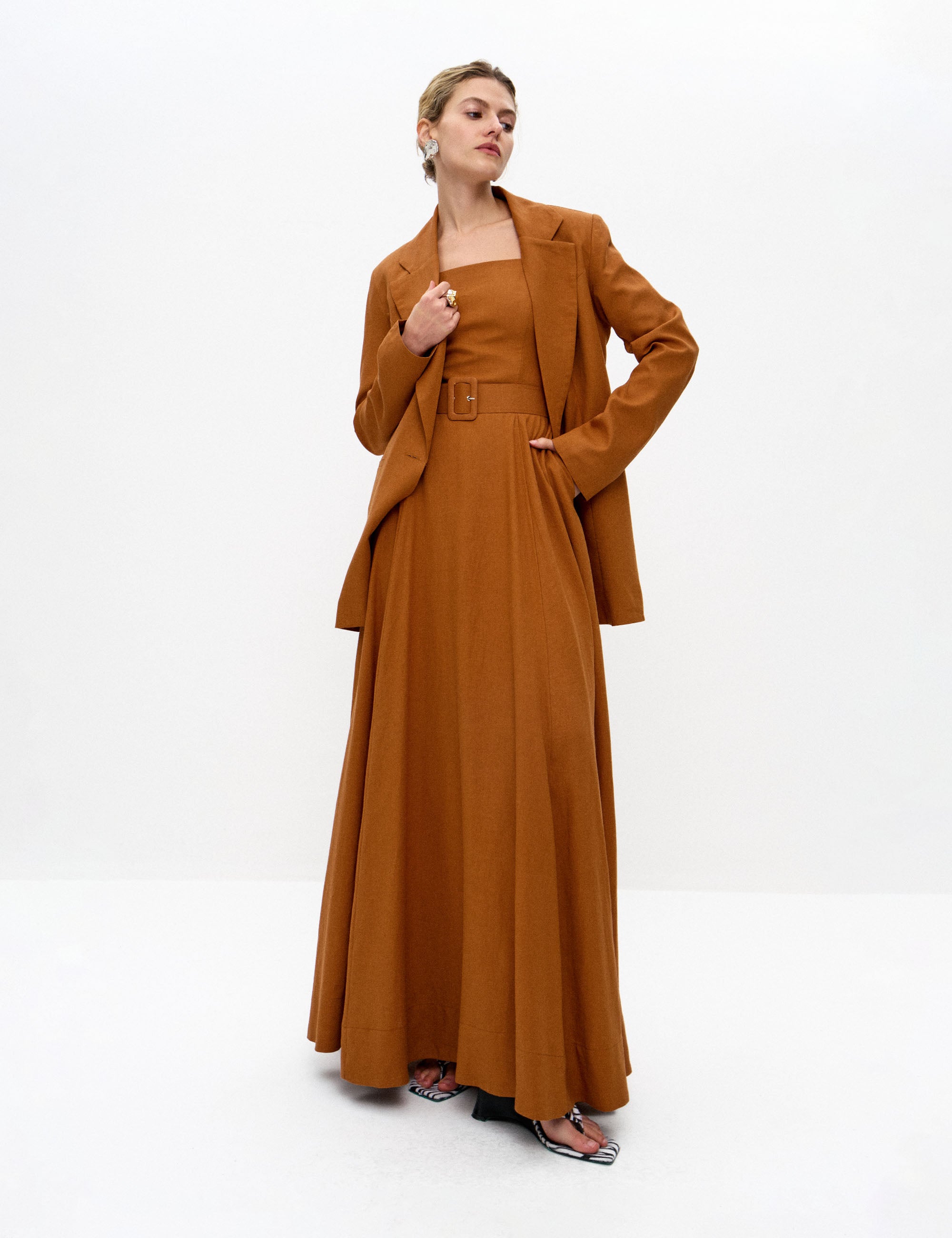 Blazer Florence Viscolinho Amêndoa