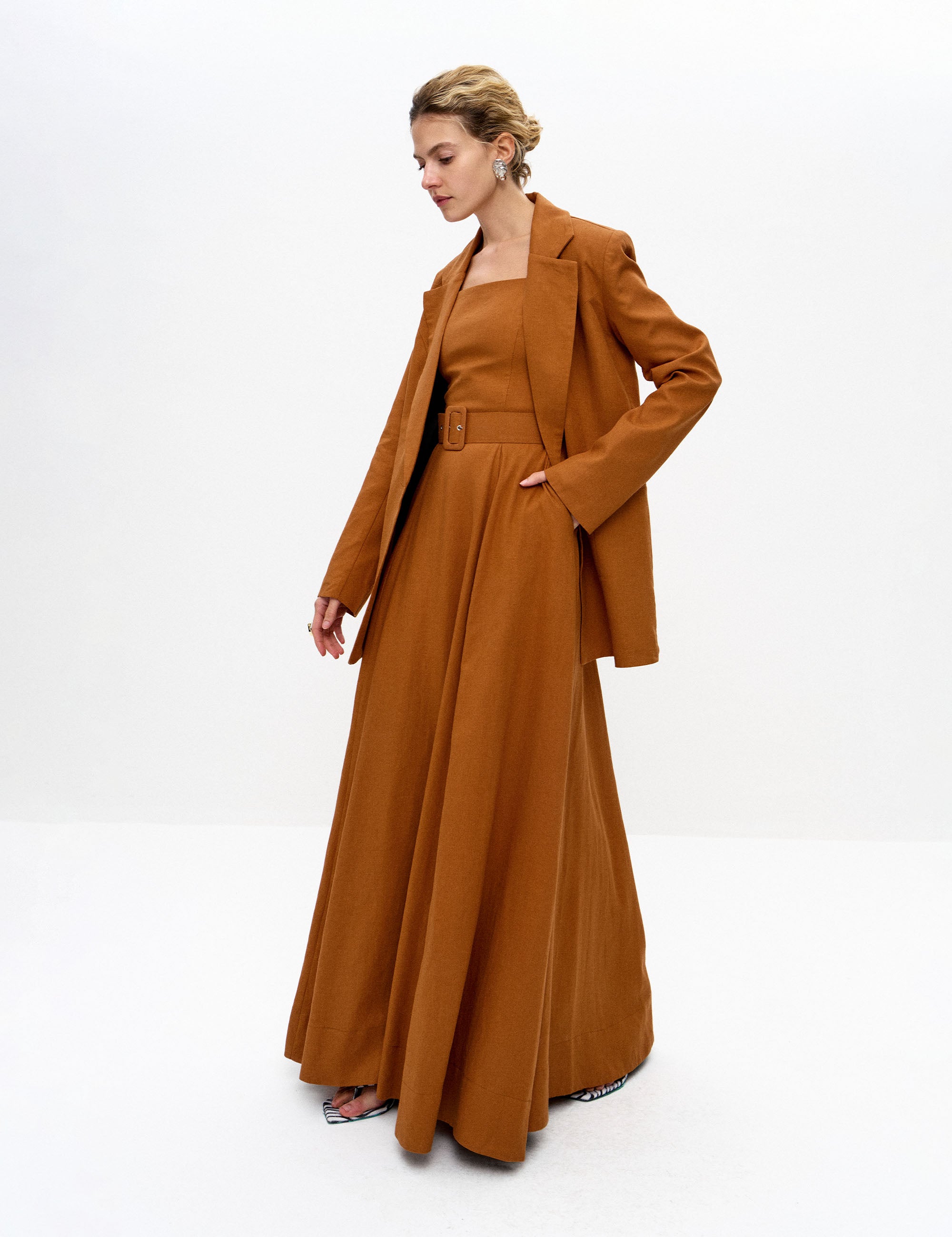 Blazer Florence Viscolinho Amêndoa