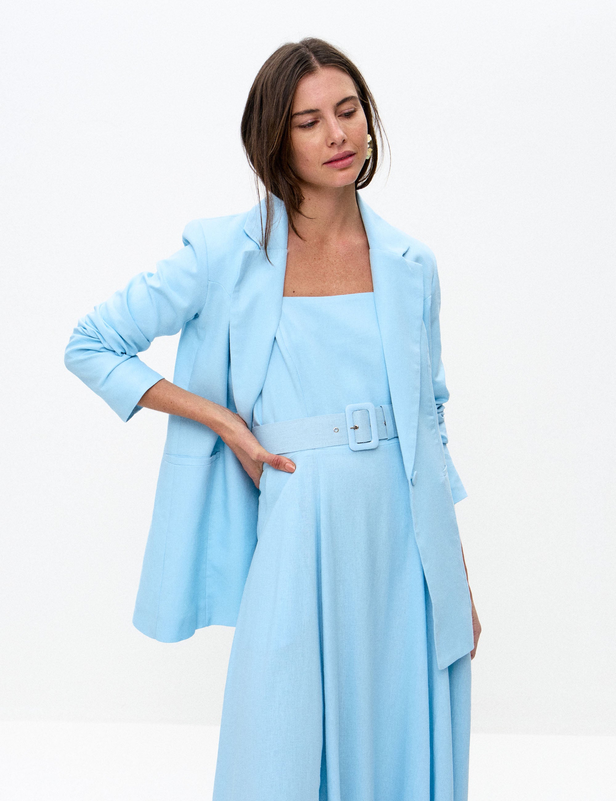 Blazer Florence Viscolinho Azul