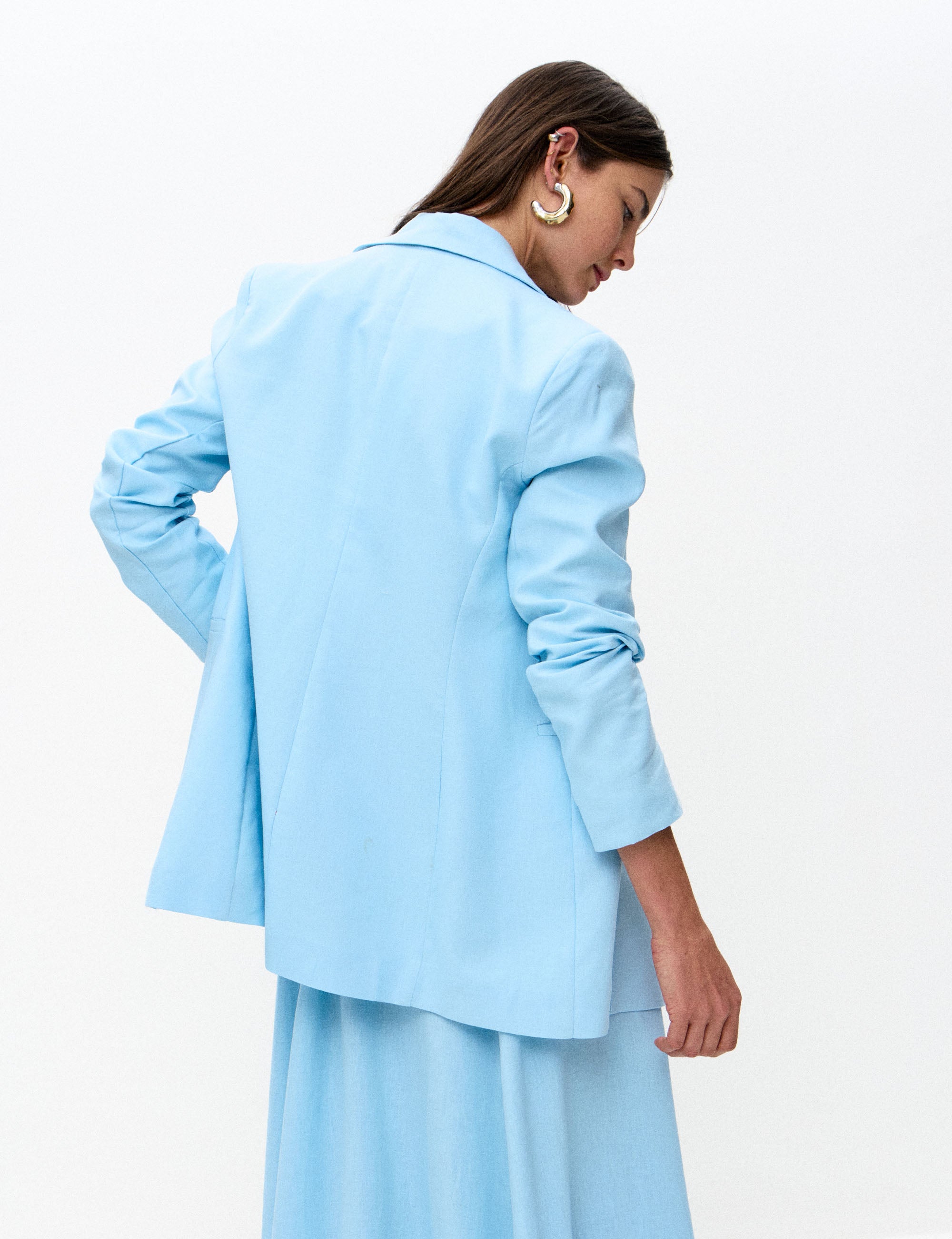 Blazer Florence Viscolinho Azul