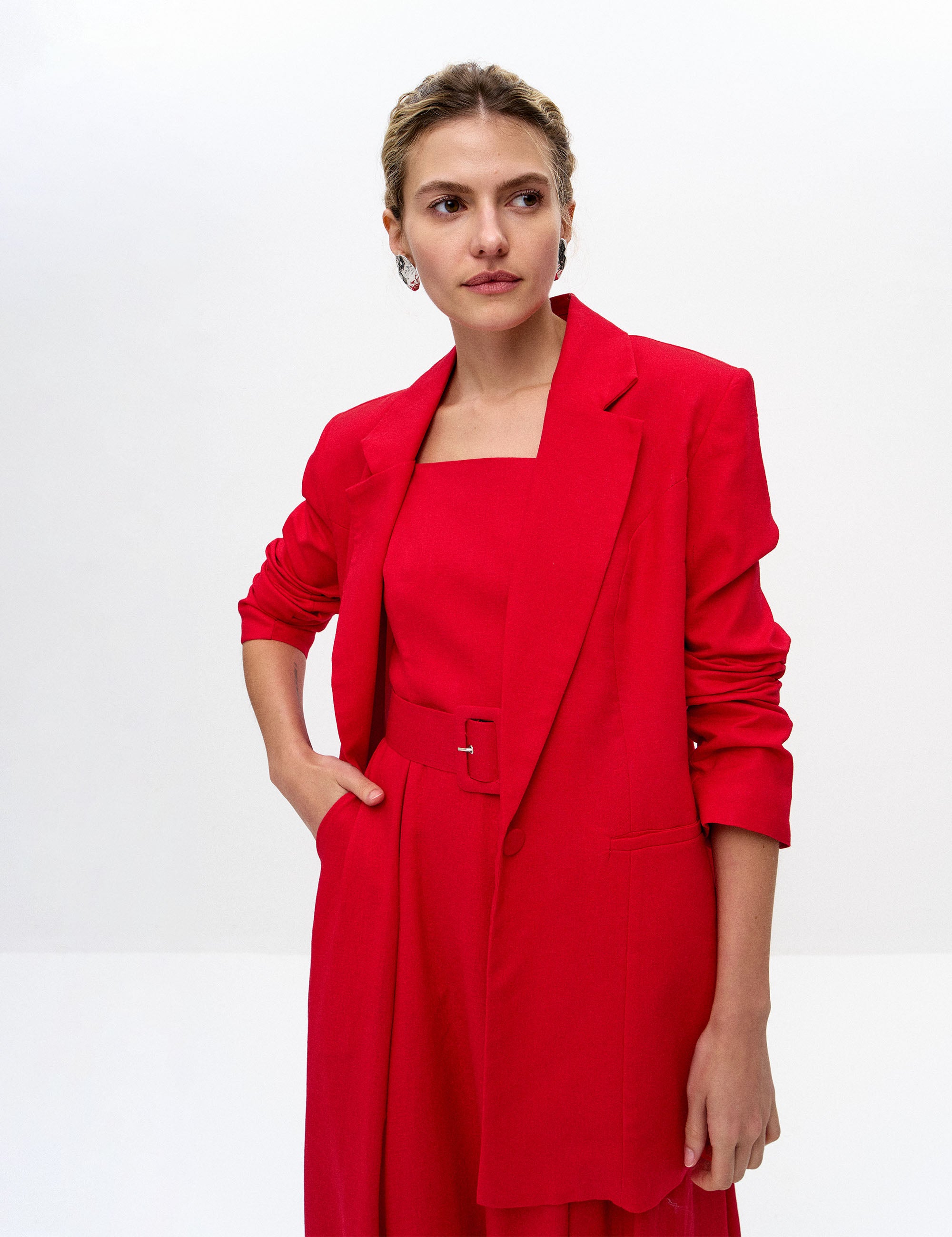 Blazer Florence Viscolinho Vermelho