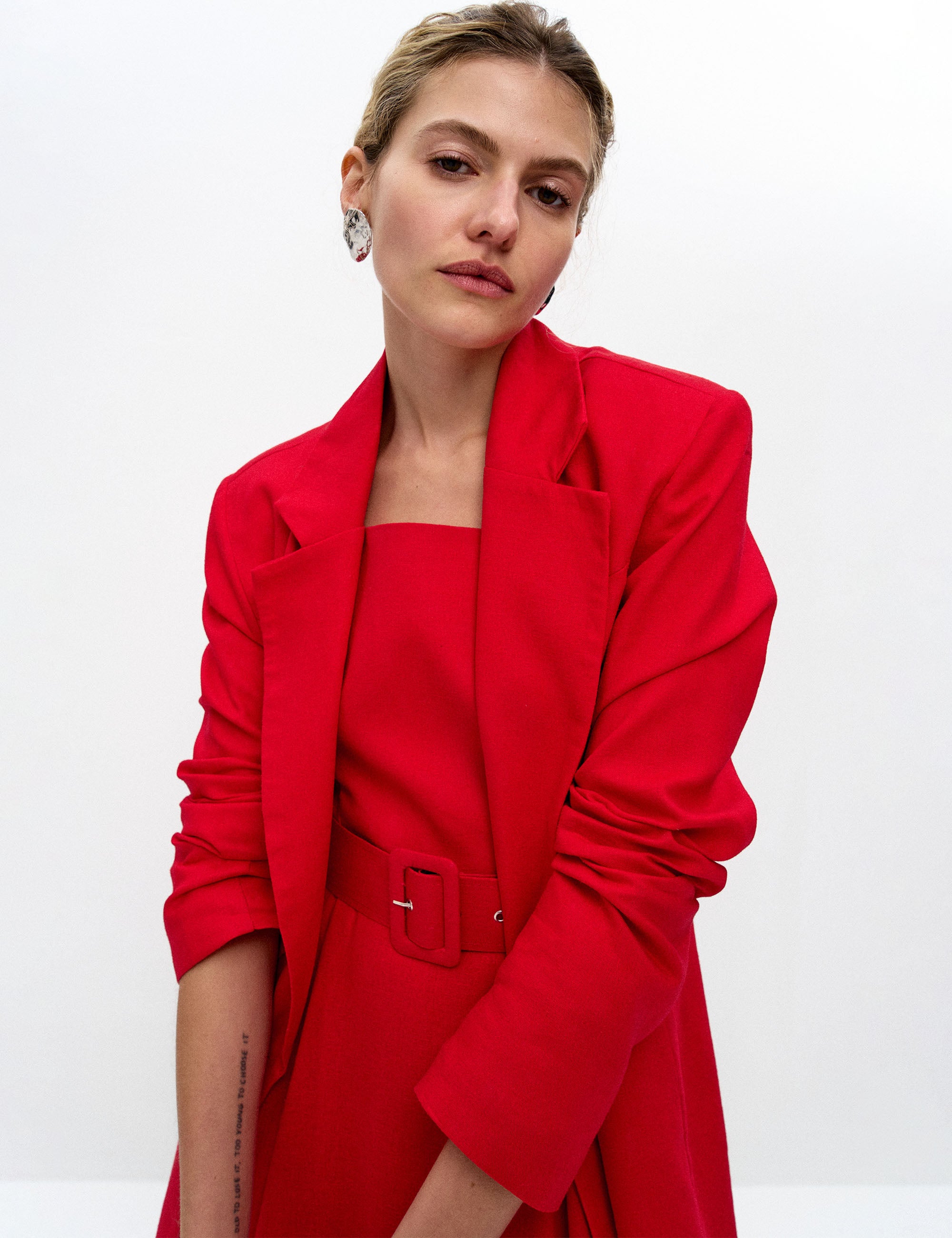 Blazer Florence Viscolinho Vermelho