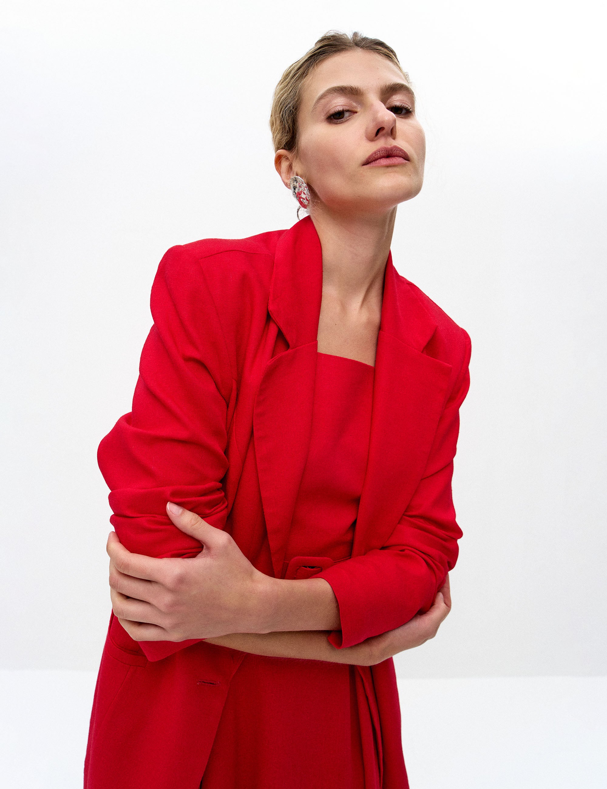 Blazer Florence Viscolinho Vermelho