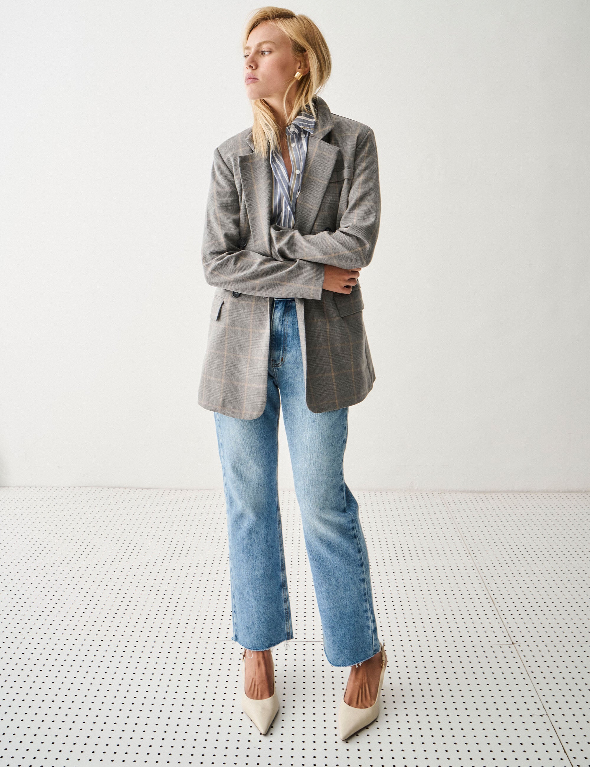Blazer Gales Alfaiataria Cinza