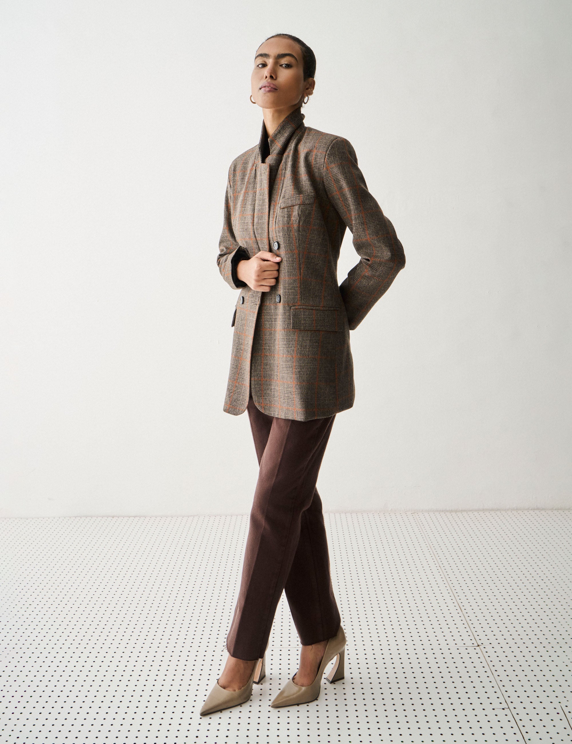 Blazer Gales Alfaiataria Marrom