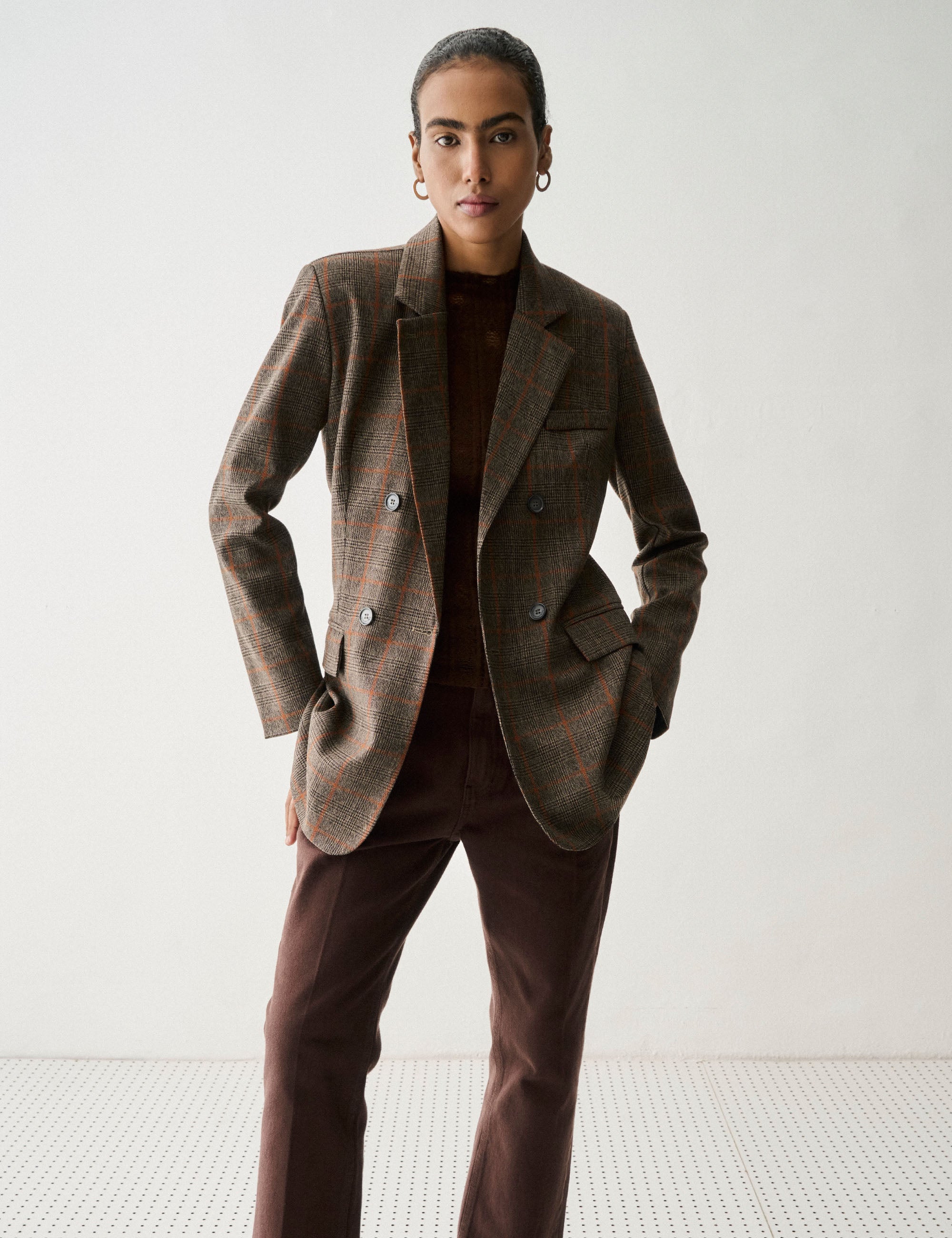 Blazer Gales Alfaiataria Marrom