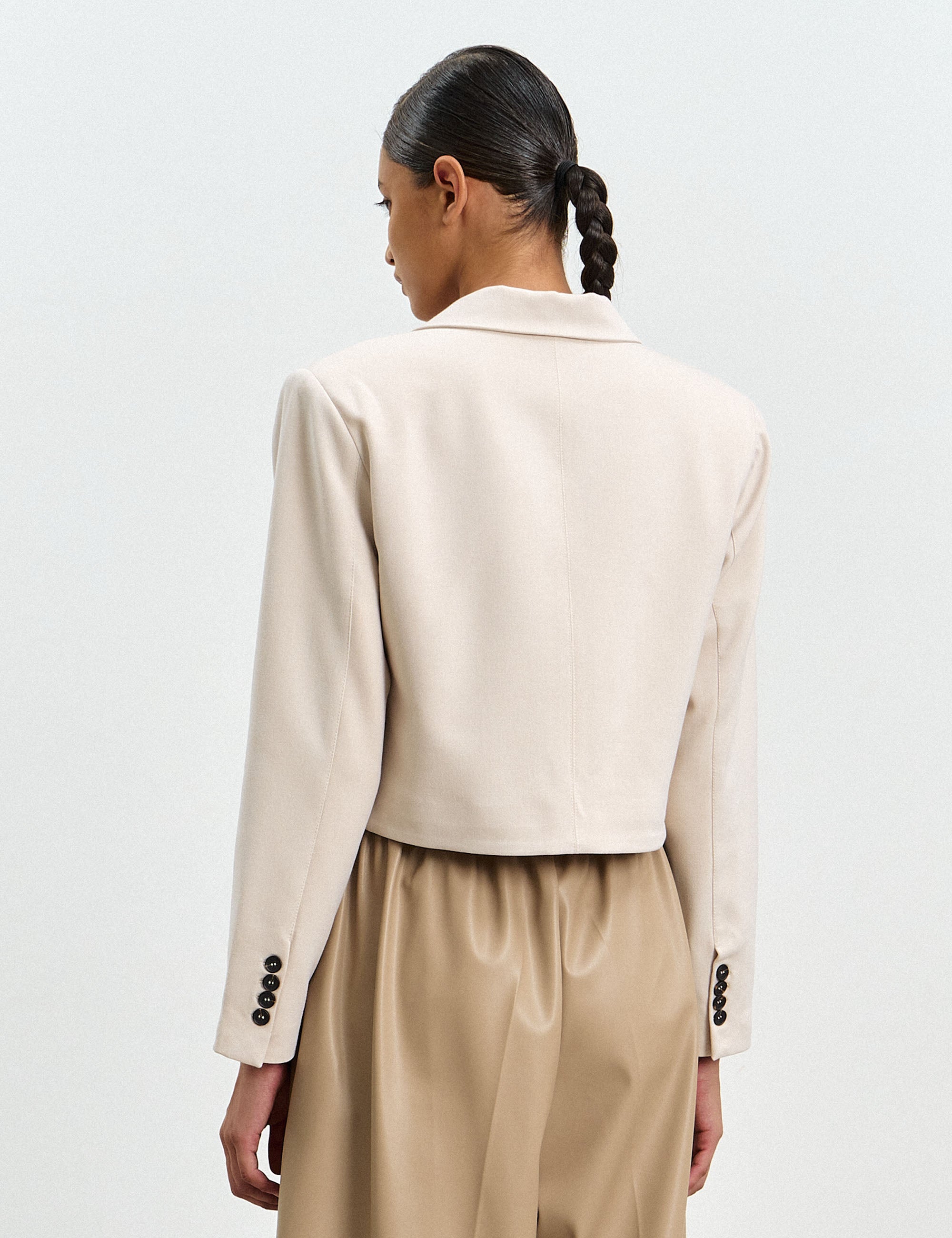 Blazer Georgia Alfaiataria Bege