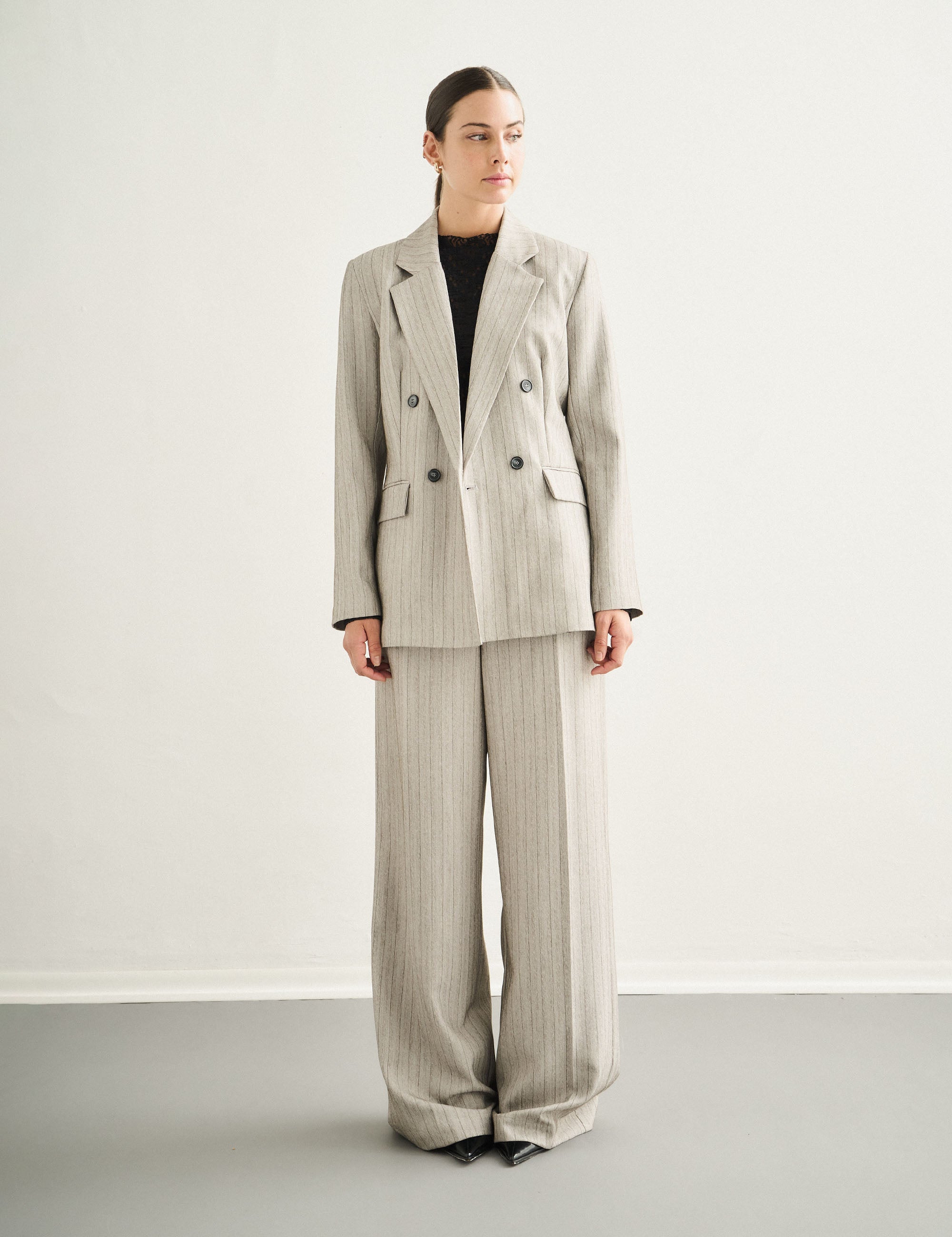 Blazer Helena Alfaiataria Cinza