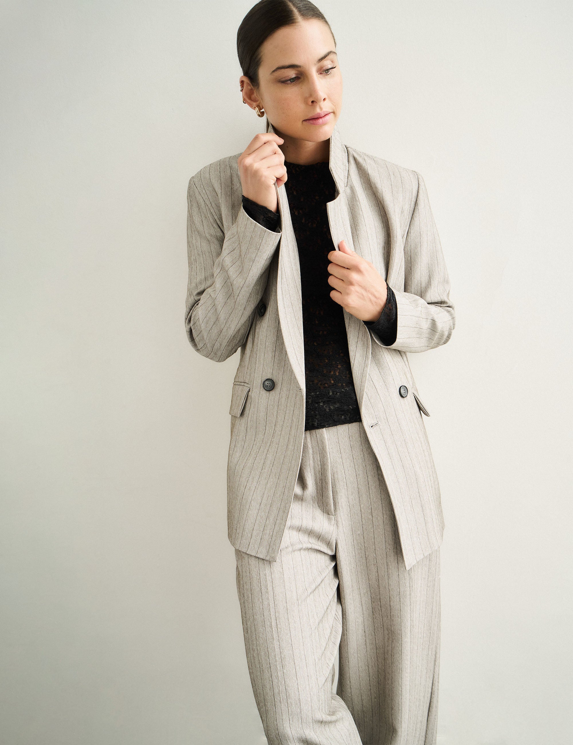 Blazer Helena Alfaiataria Cinza