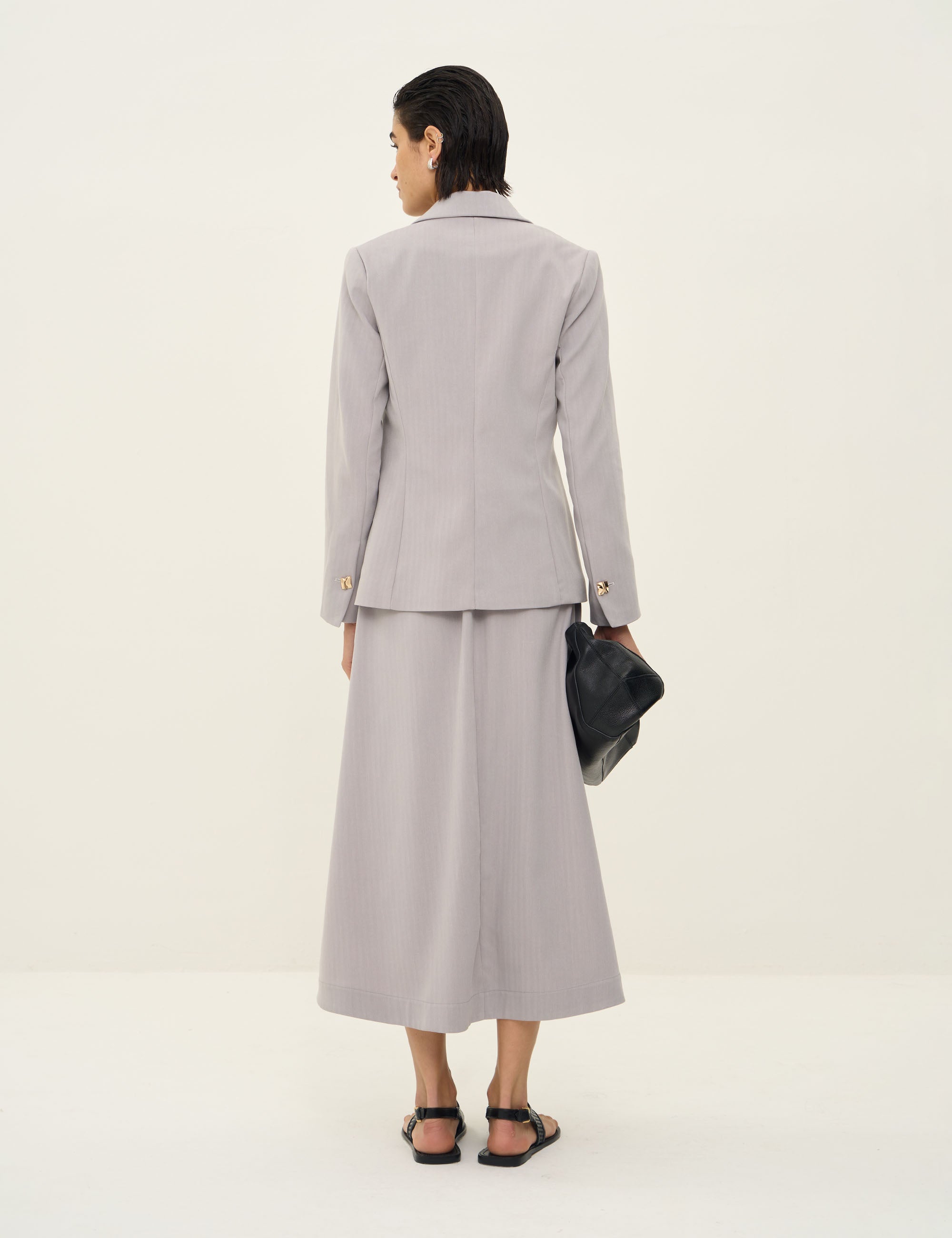 Blazer Kaylee Alfaiataria Cinza