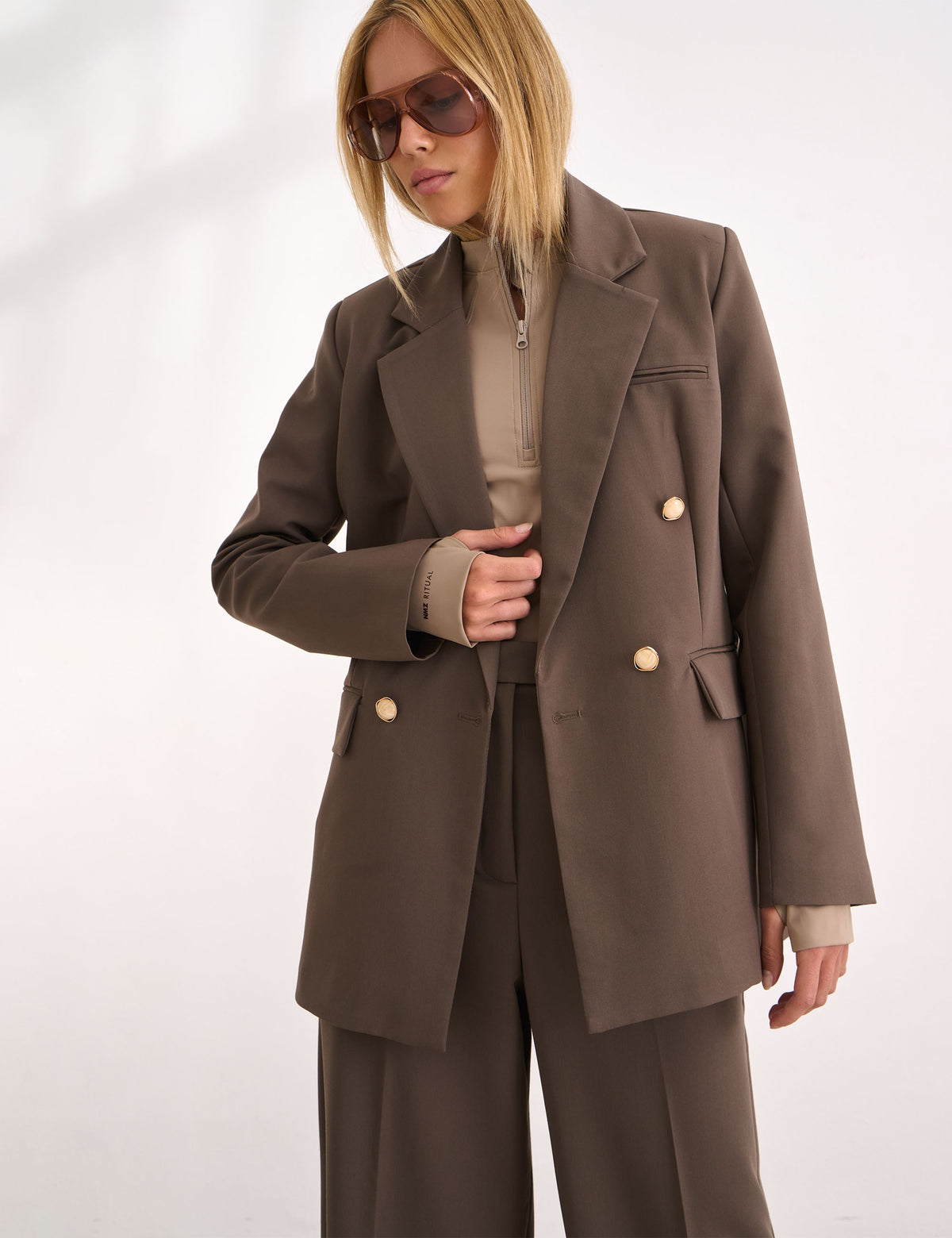 Blazer Liege Alfaiataria Marrom