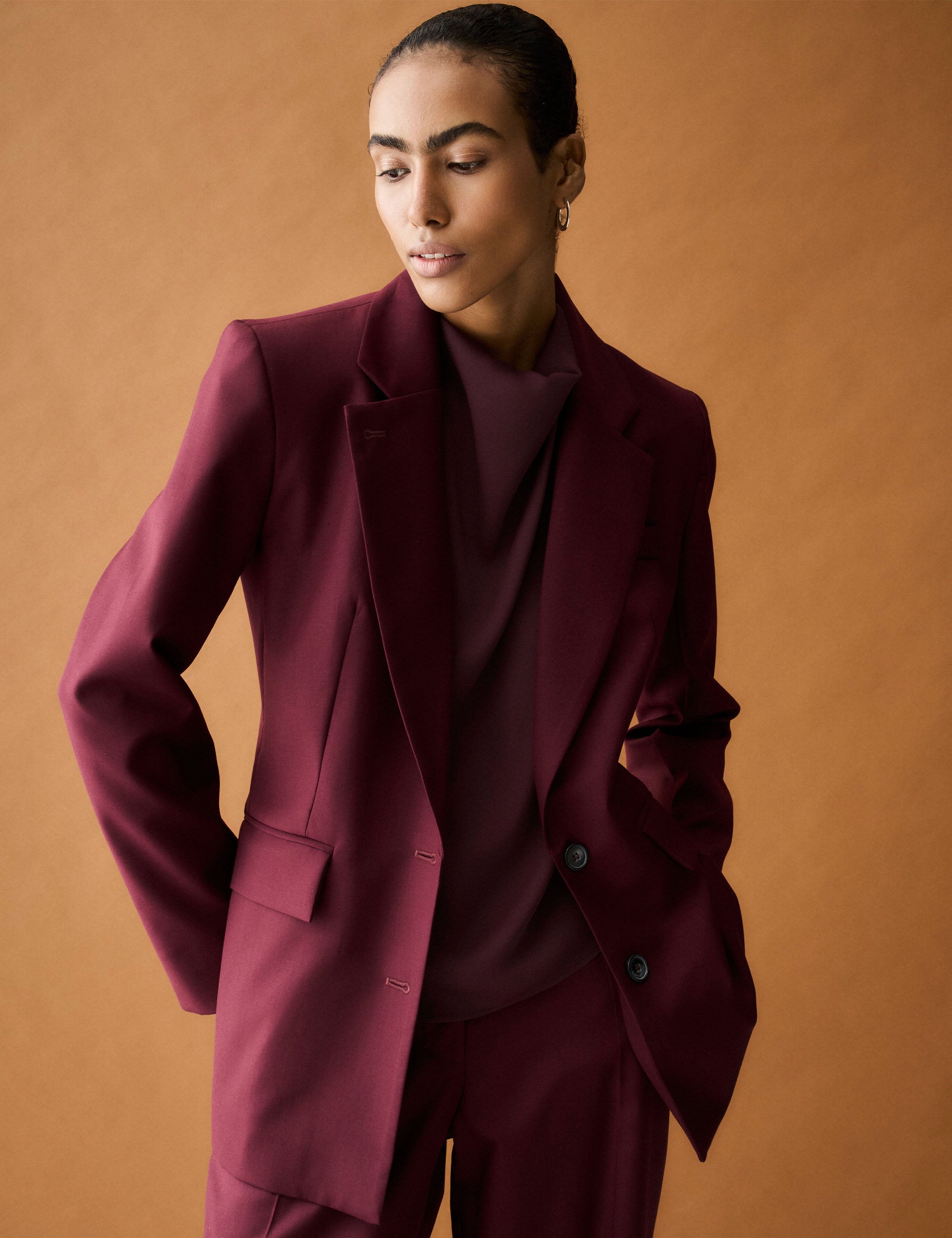 Blazer Luiza Alfaiataria Bordeaux | Nanaminze