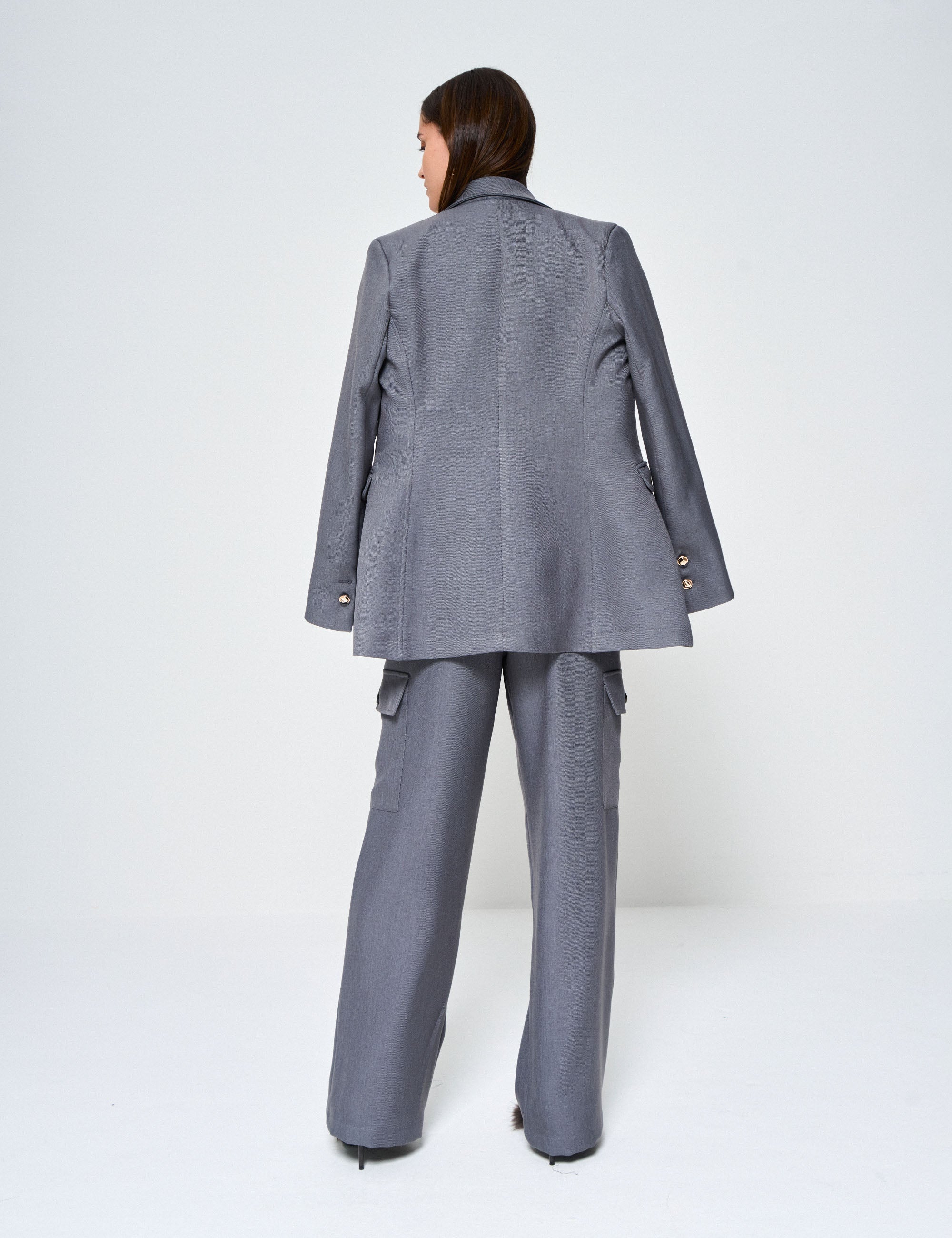 Blazer Madison Sarjado Chumbo