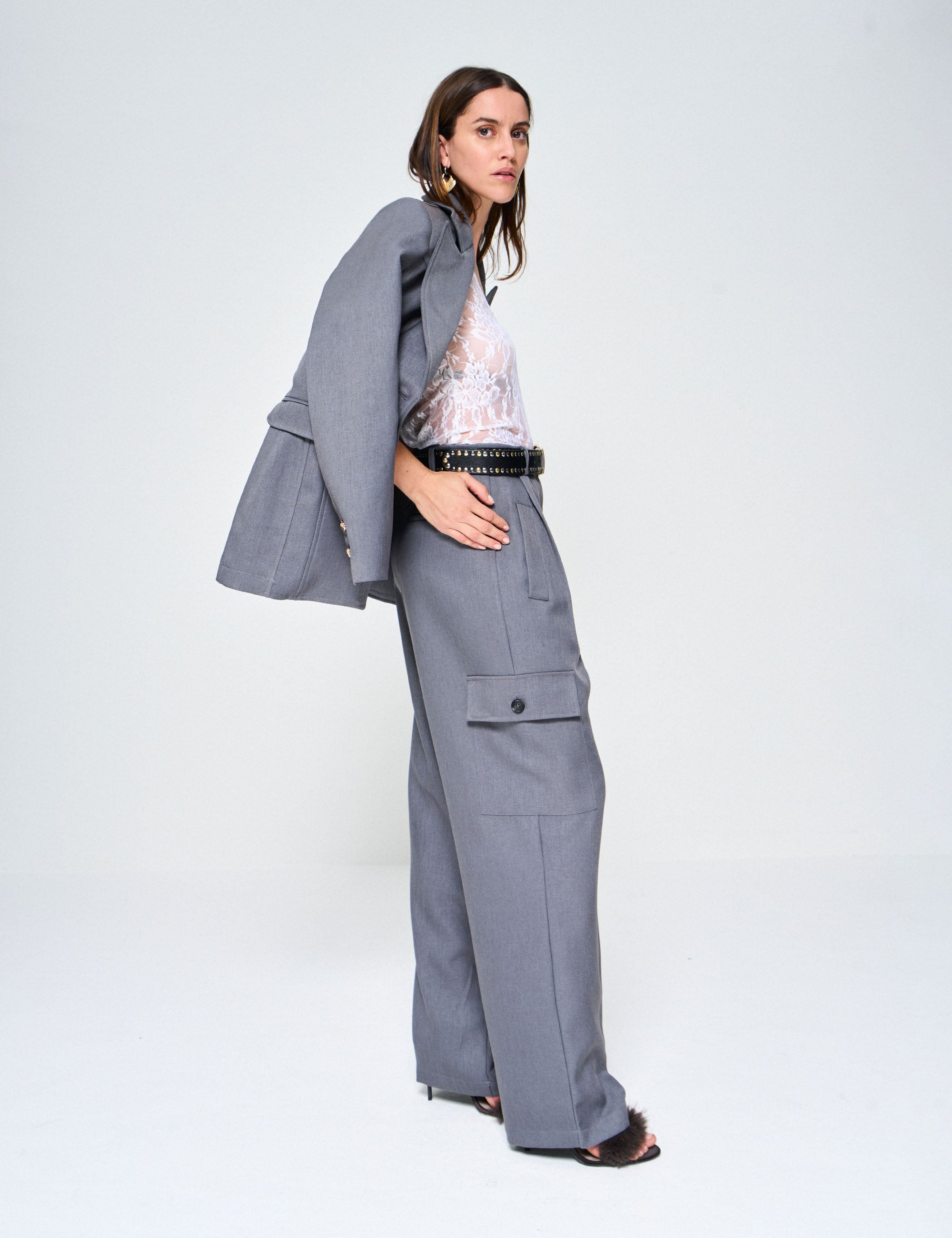 Blazer Madison Sarjado Chumbo