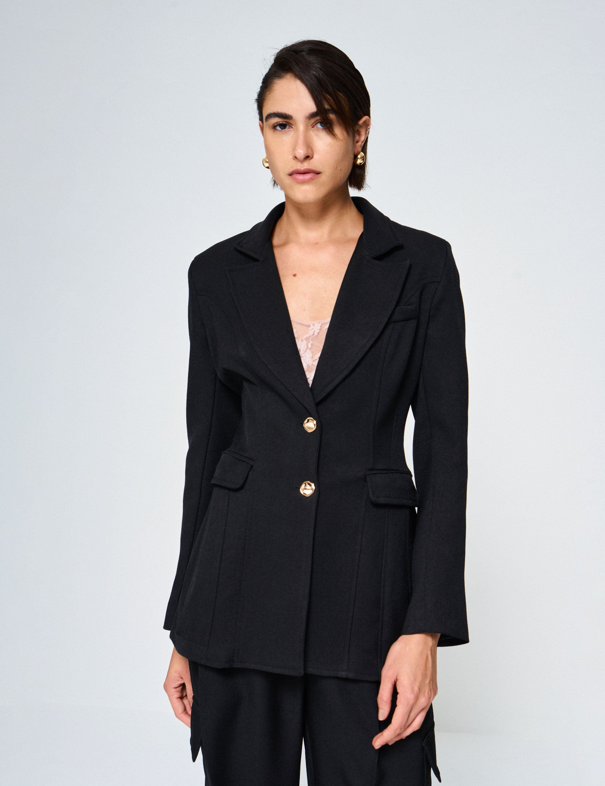 Blazer Madison Sarjado Preto