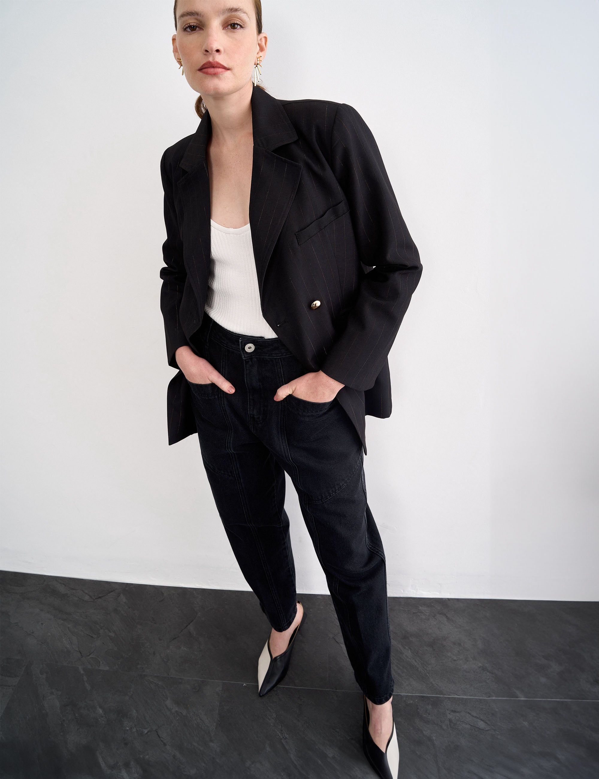 Blazer Mandy Viscose Preto