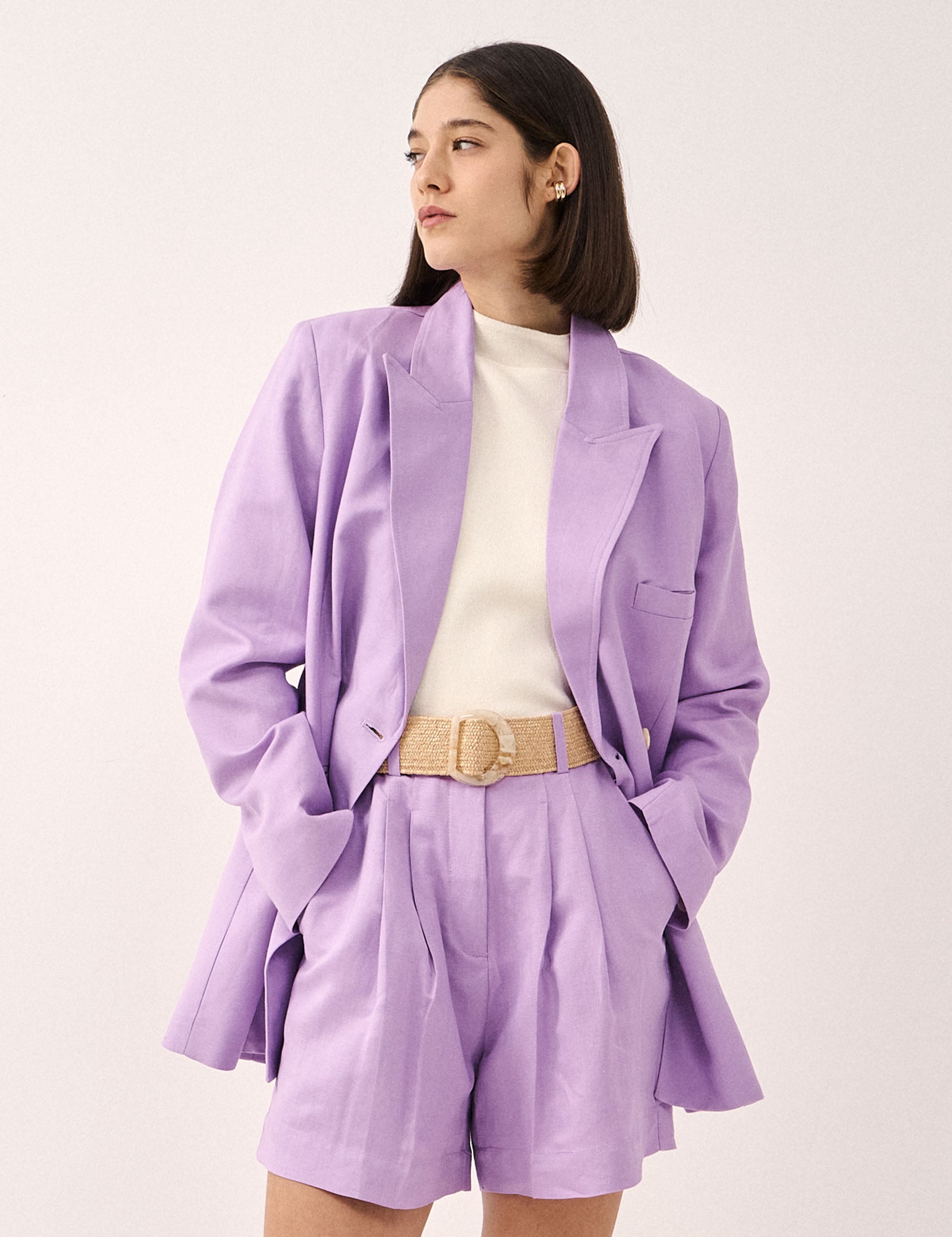 Blazer Margarida Linho Lilac
