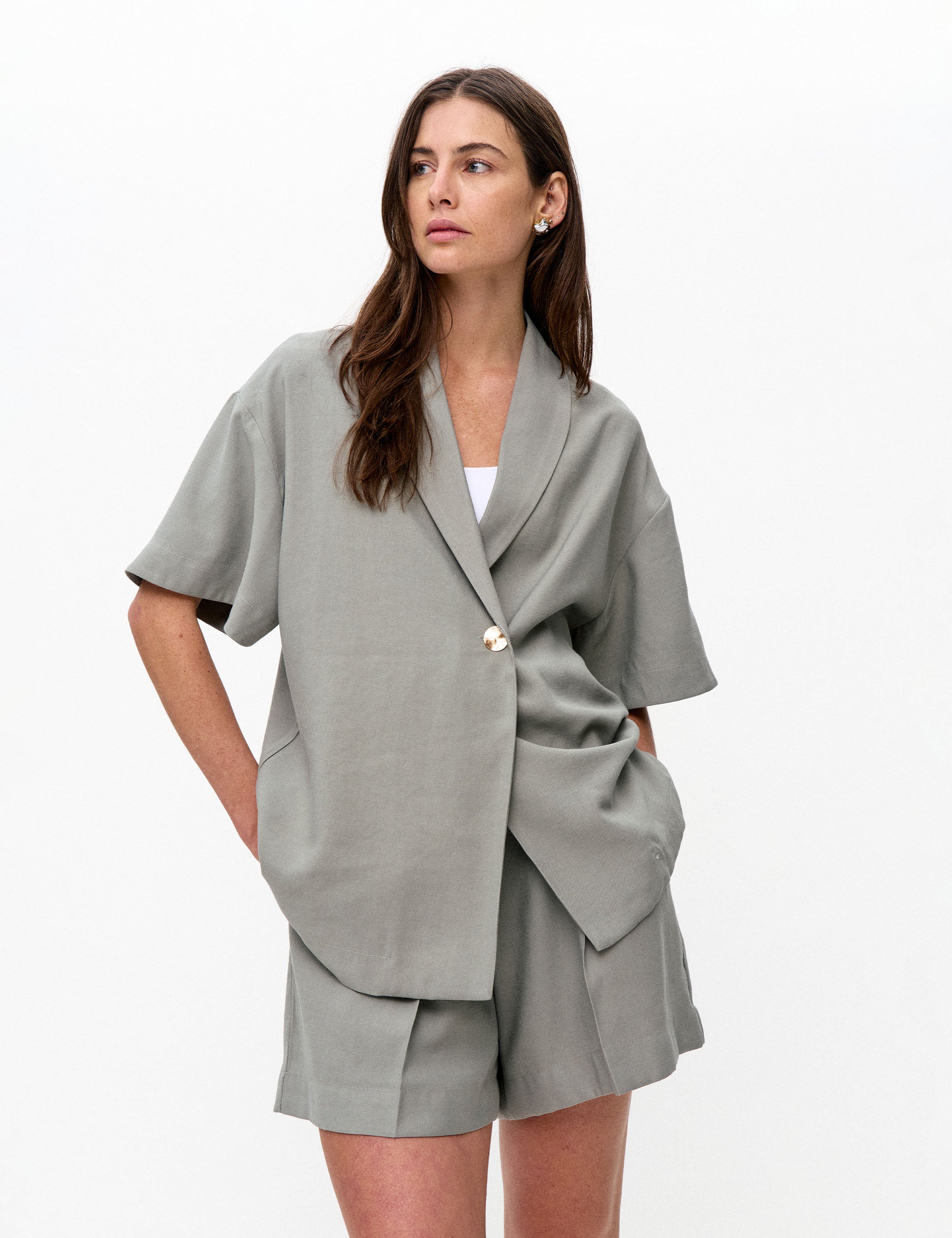 Blazer Maria Viscose Oliva