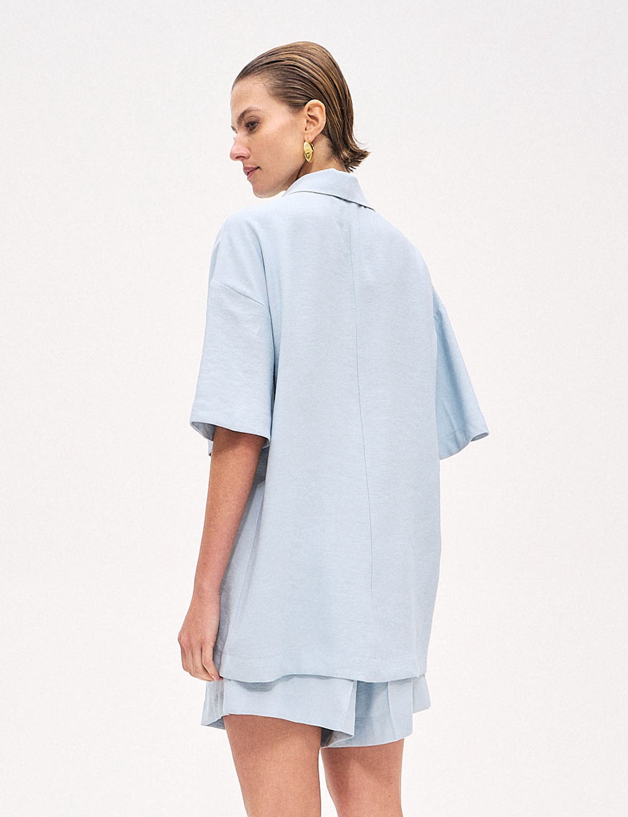 Blazer Maria Viscose Azul Radiante