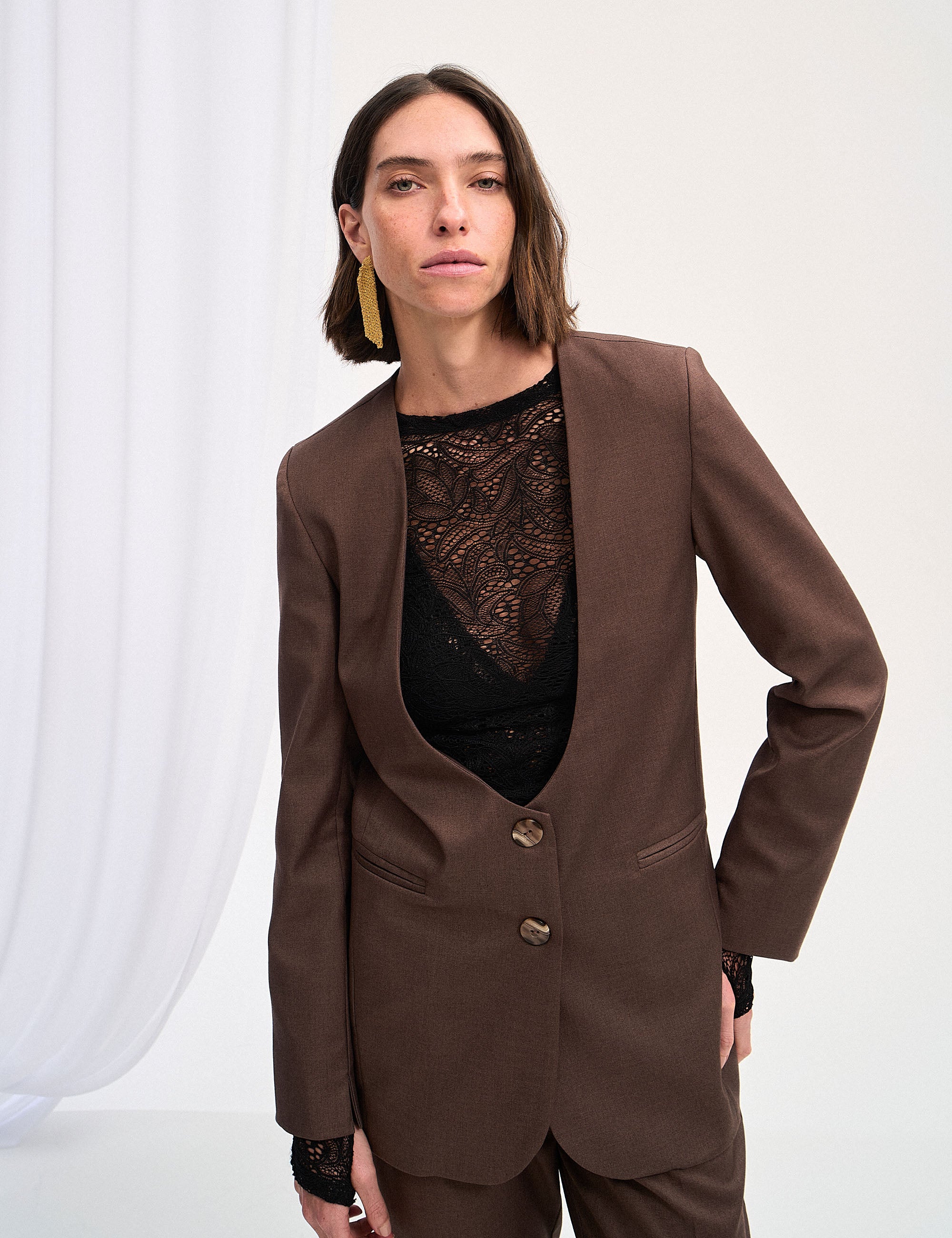 Blazer Melaine U Marrom